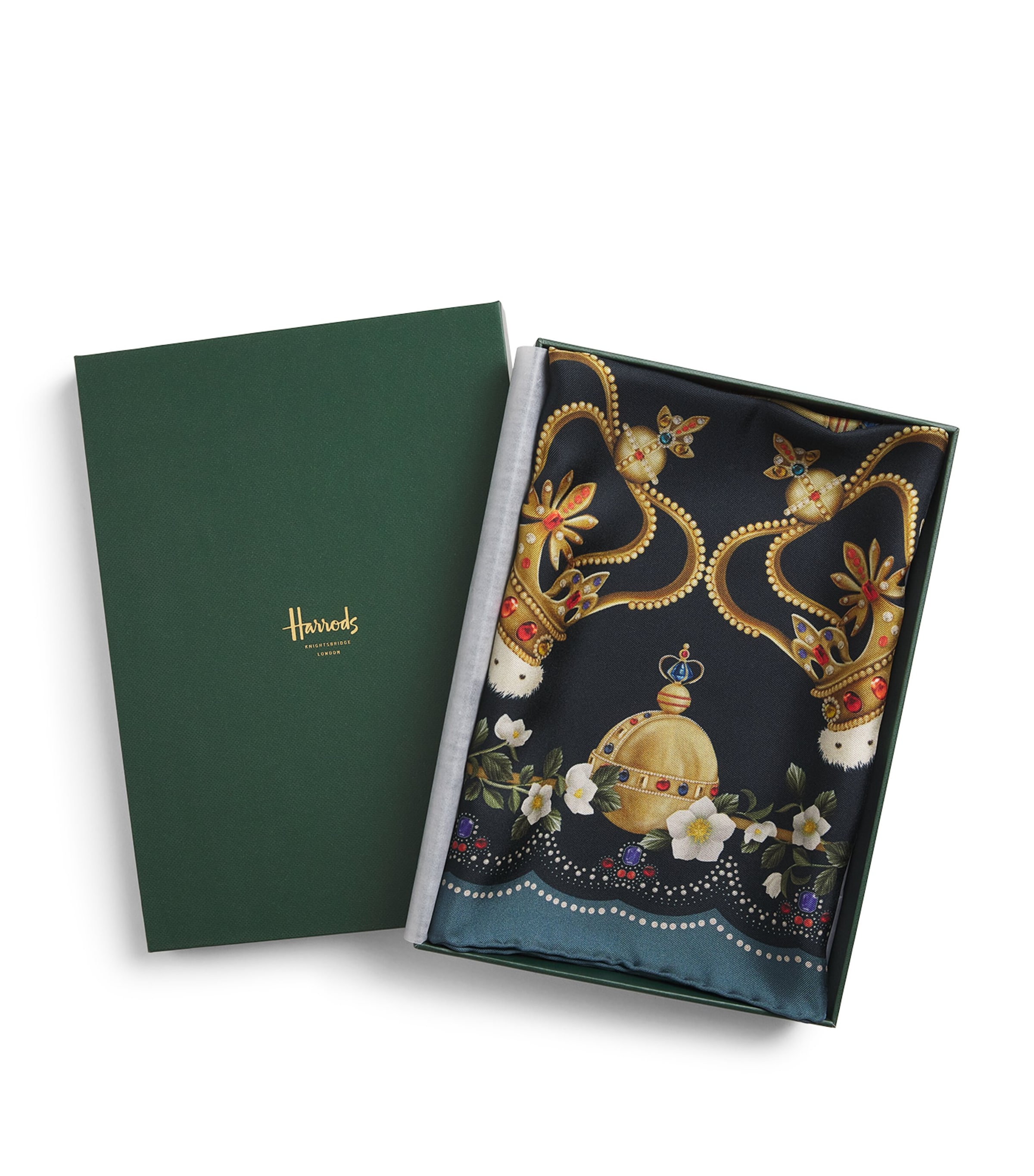 Silk Regal Print Square Scarf