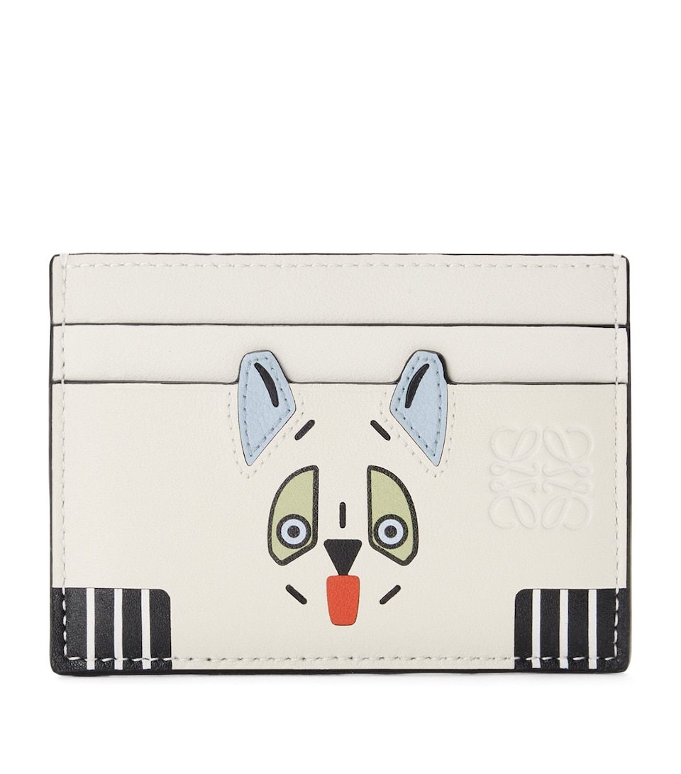 Leather Futurist Cat Card Holder