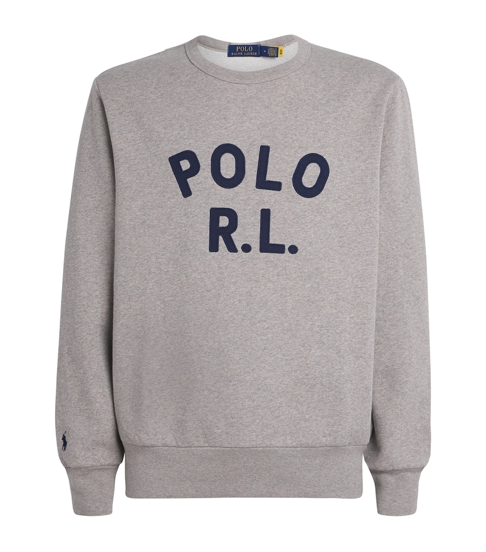 Polo Ralph Lauren Mens Cotton-Blend Logo Sweatshirt Dark Sport Heather