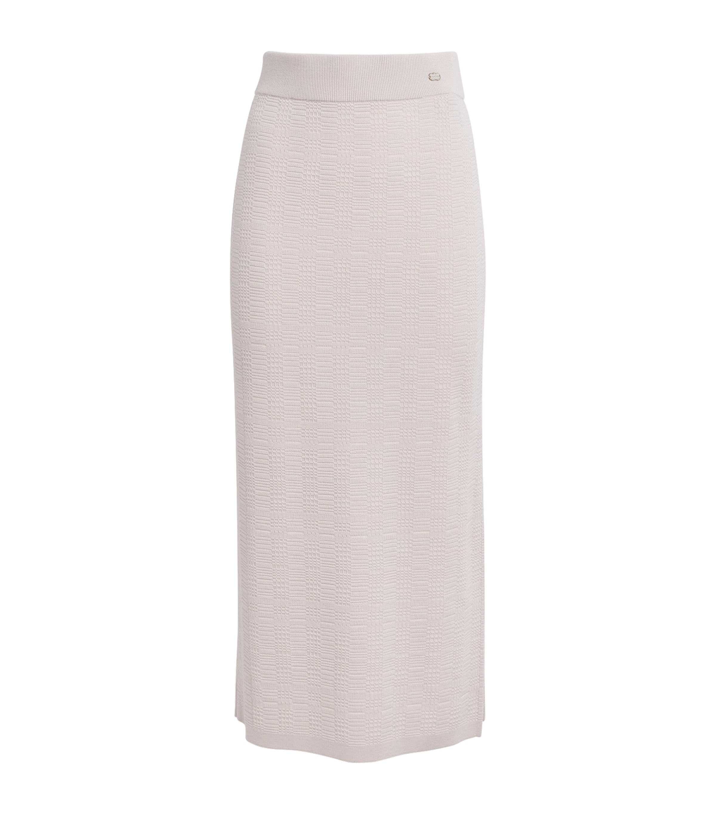 Wool-Blend Midi Skirt