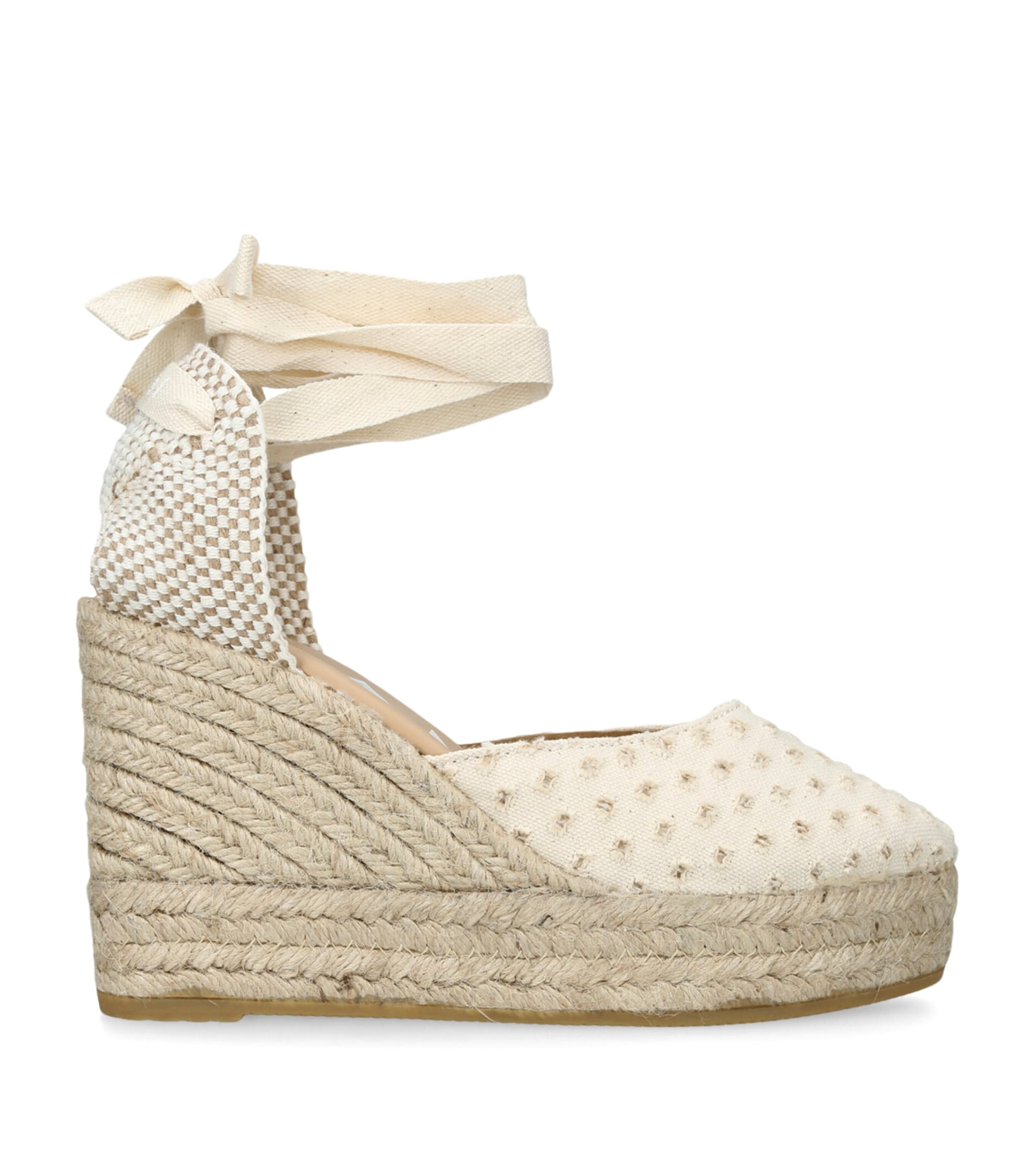 Manebi La Havana Wedge Espadrilles 100 Cream