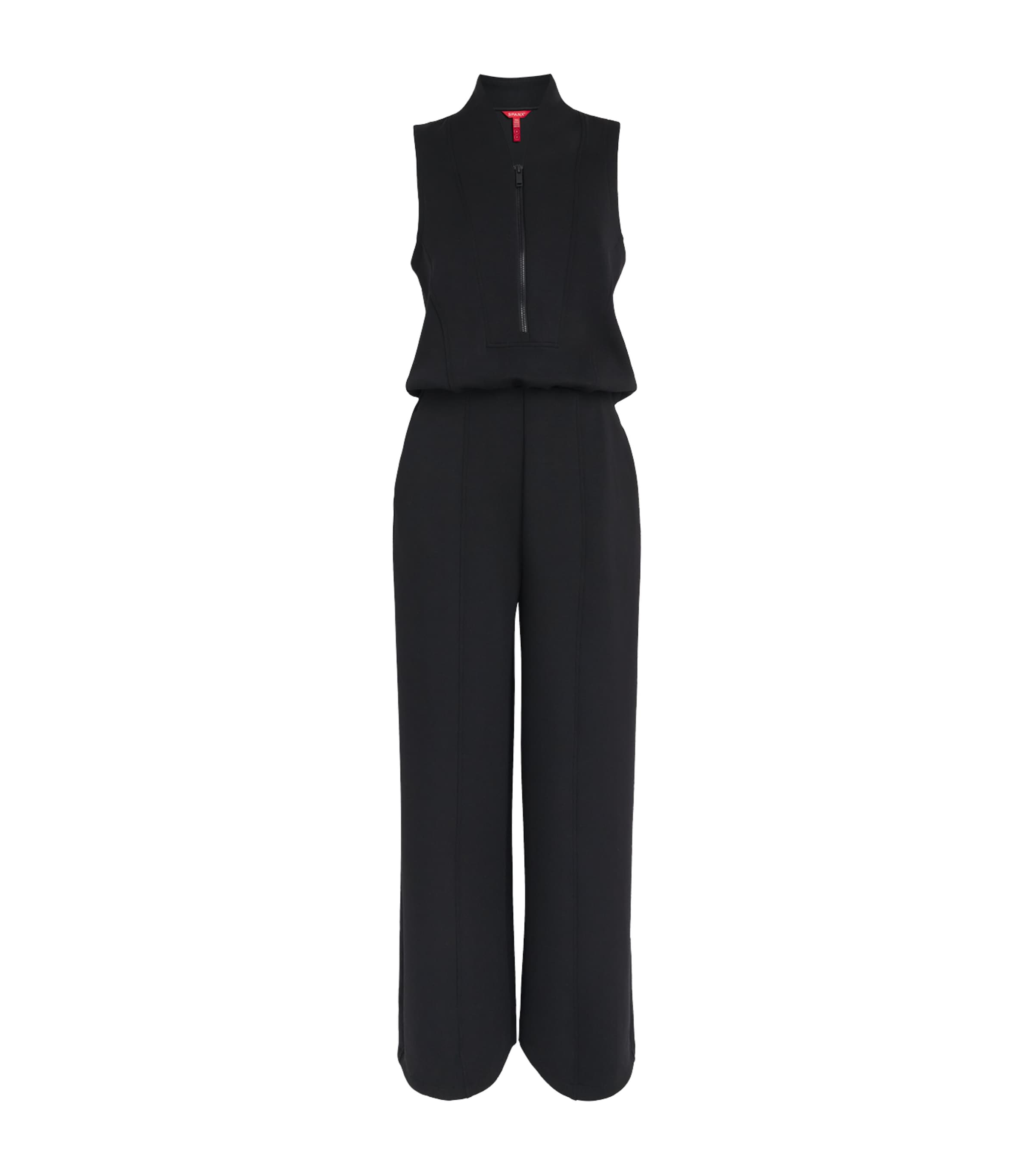 SPANX Womens SPANX AirEssentials Half-Zip Jumpsuit Very Black