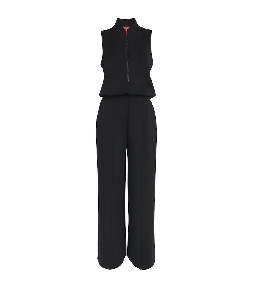 SPANX Womens SPANX AirEssentials Half-Zip Jumpsuit Very Black