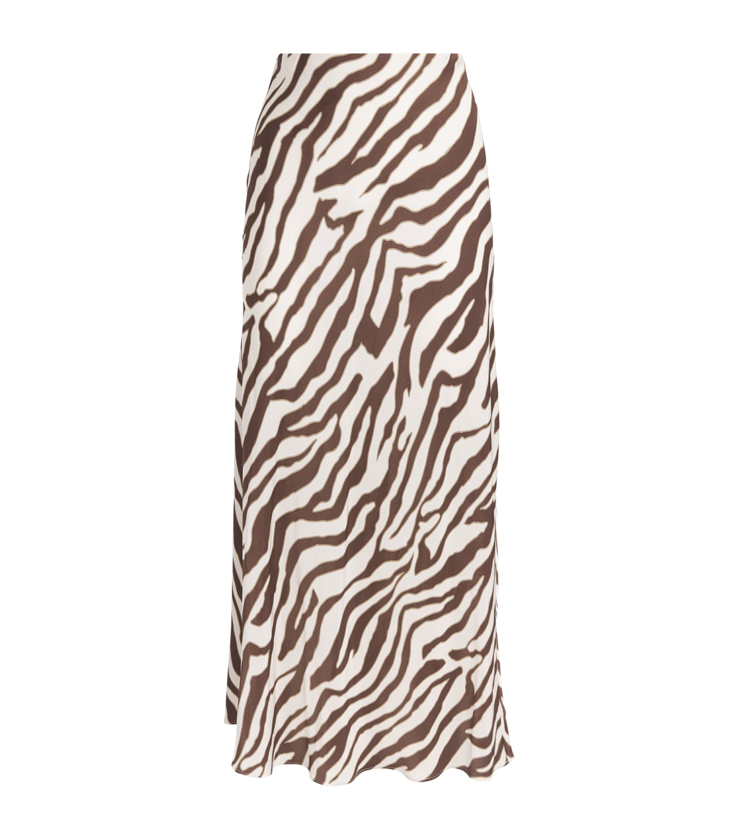 Toccin Womens Printed Viv Midi Skirt Natural Zebra