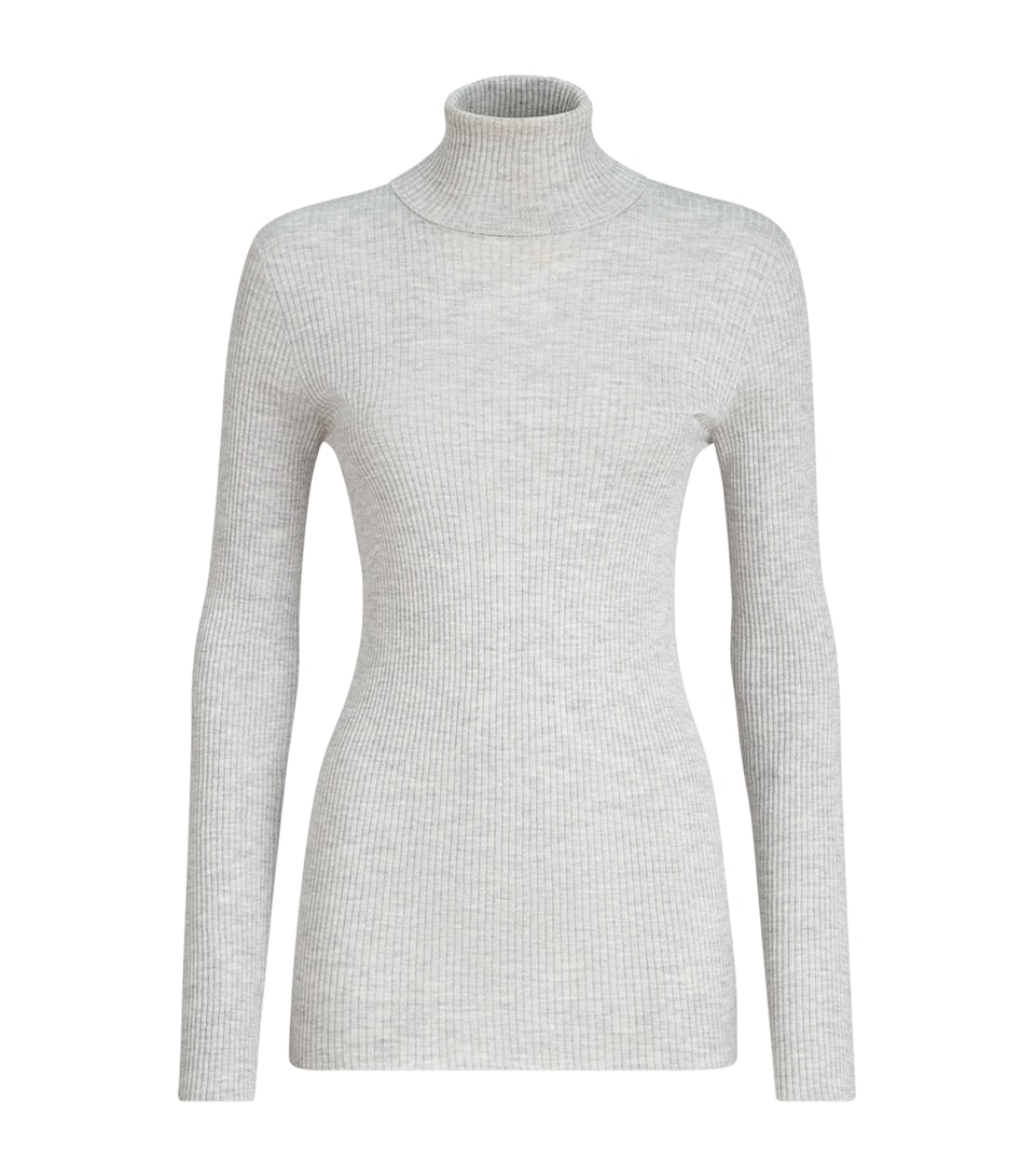 Brunello Cucinelli Womens Cashmere-Silk-Blend Rollneck Sweater