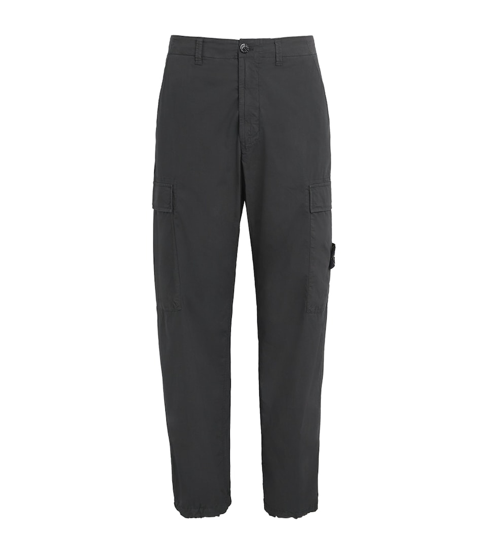 Stone Island Mens Stretch Cotton Cargo Trousers