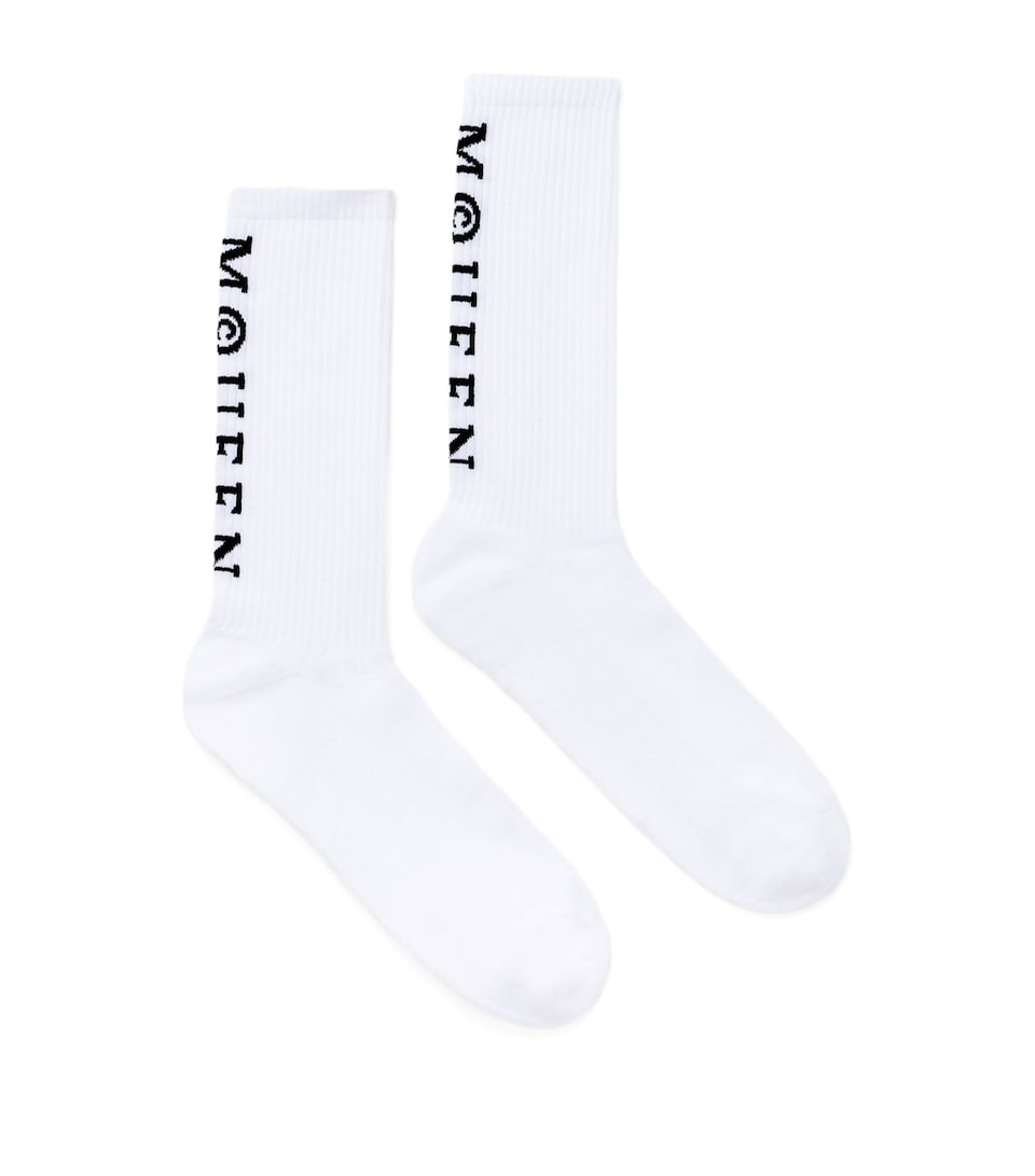 Cotton-Blend Logo Socks