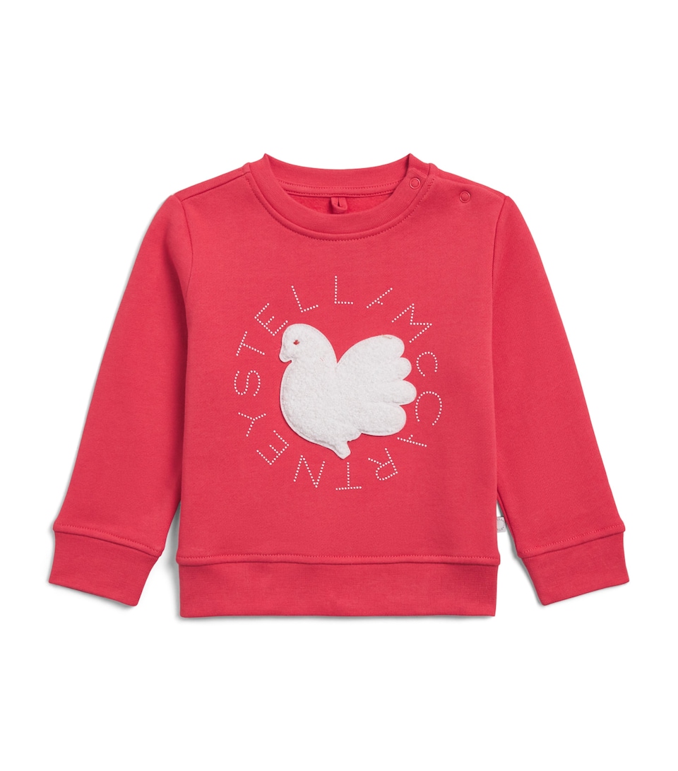 Stella McCartney Kids Cotton Jersey Dove Sweatshirt (3-26 Months) Red