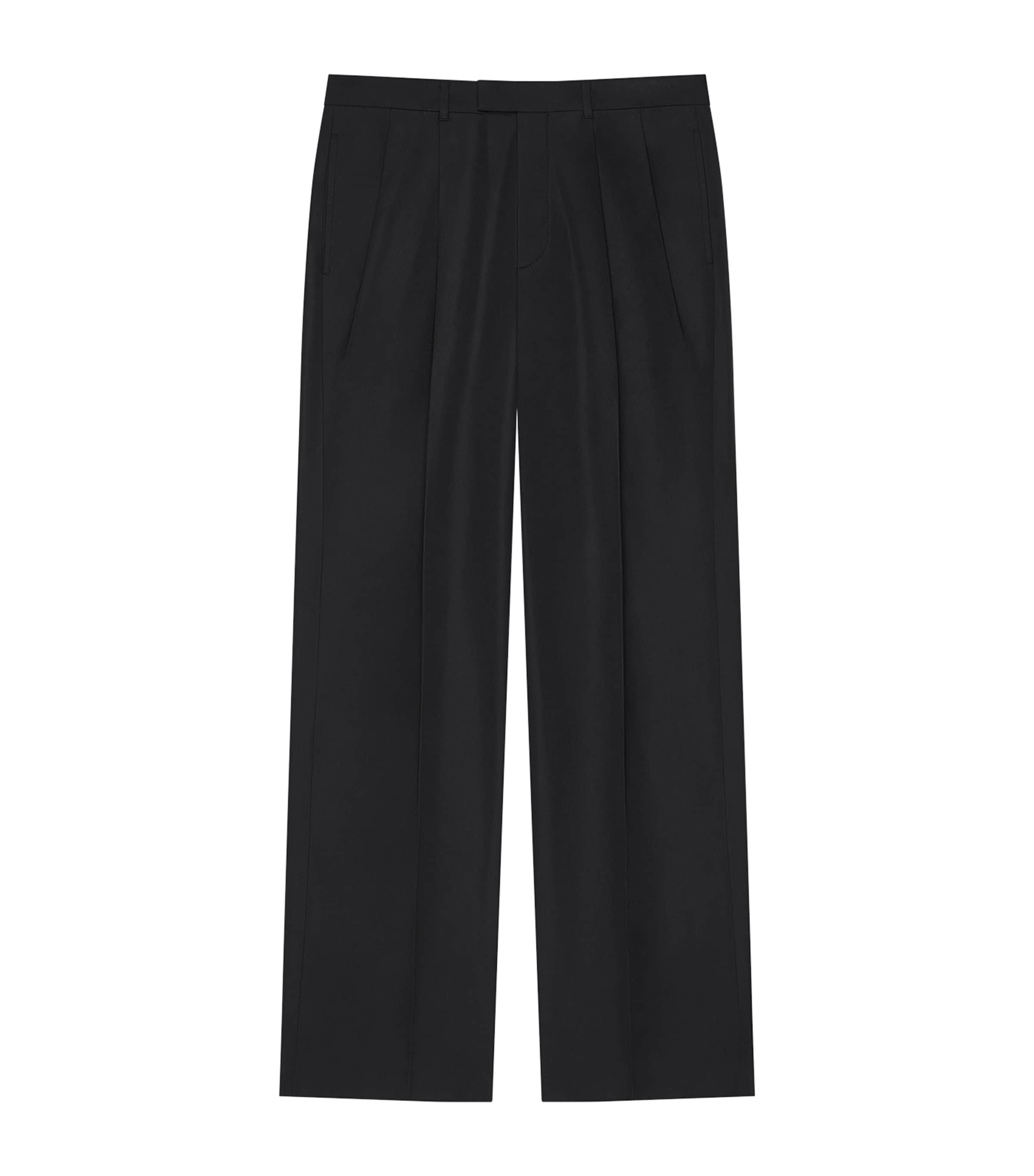 Givenchy Mens Cotton Poplin Pleated Trousers