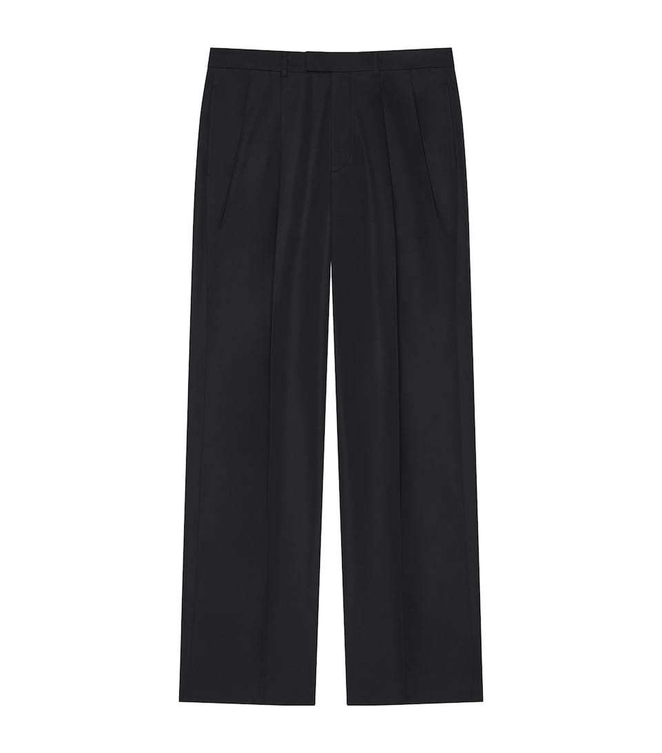 Givenchy Mens Cotton Poplin Pleated Trousers
