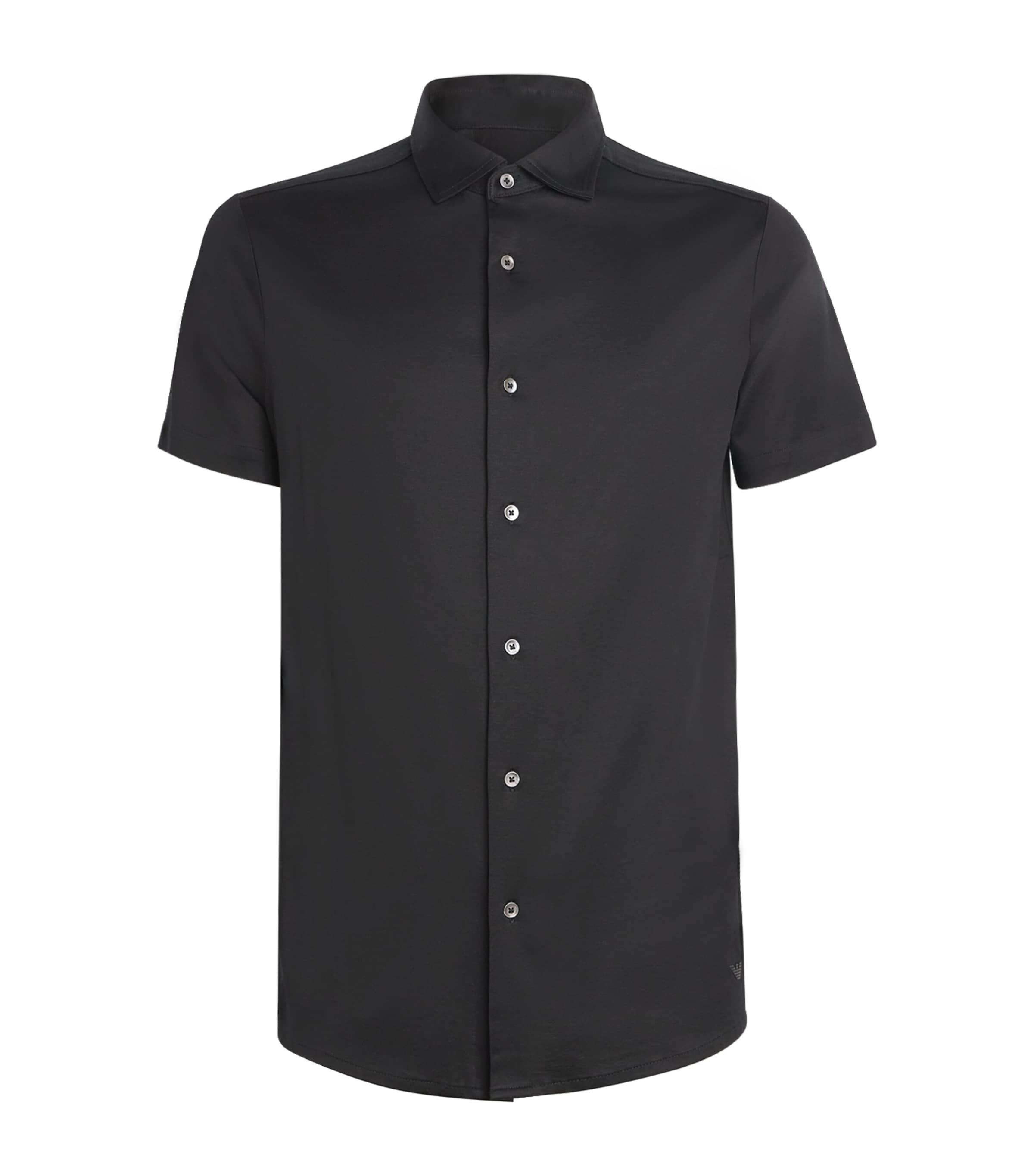 Lyocell-Cotton Short-Sleeve Shirt