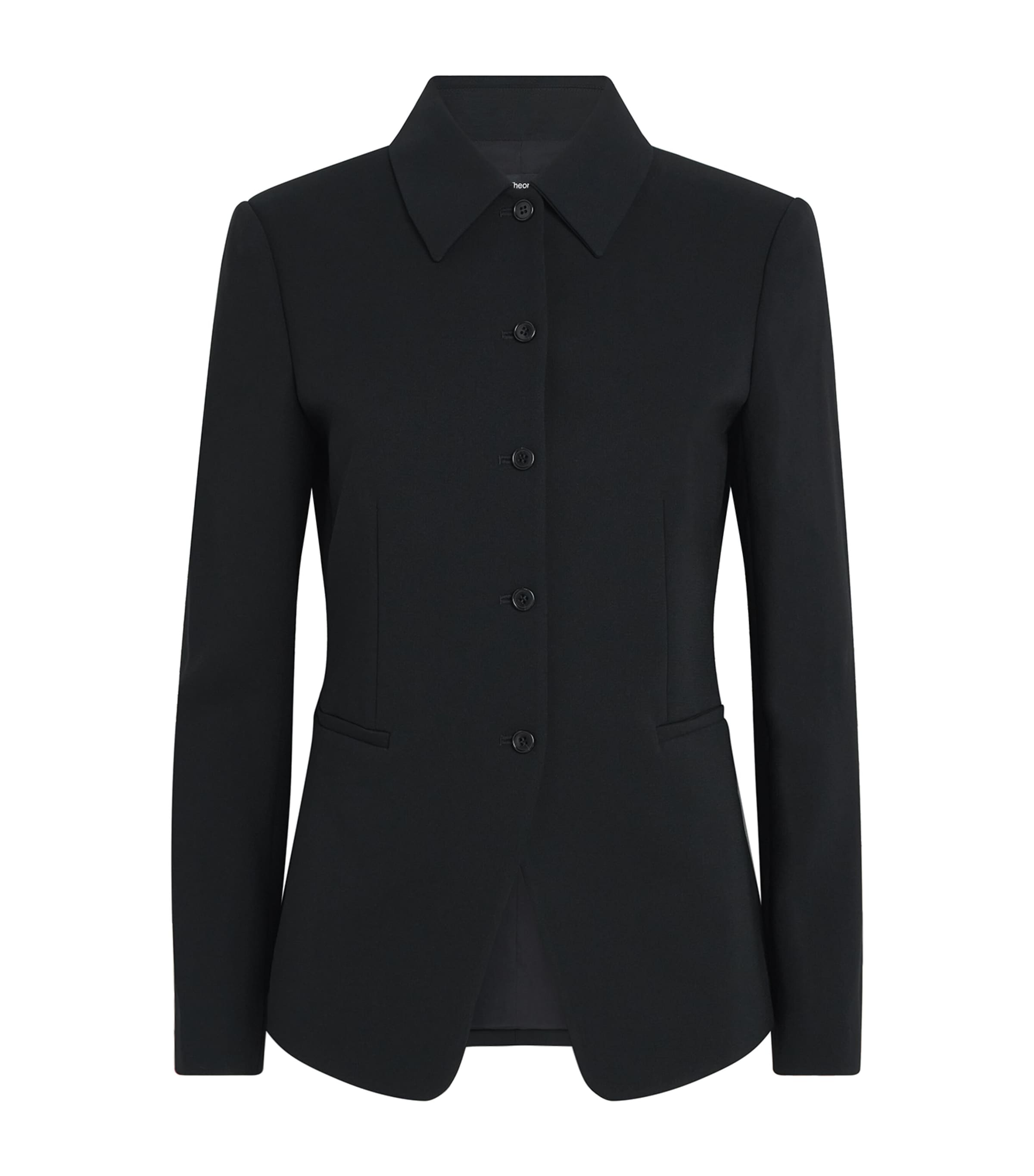 Theory Womens Cutaway Blazer Black
