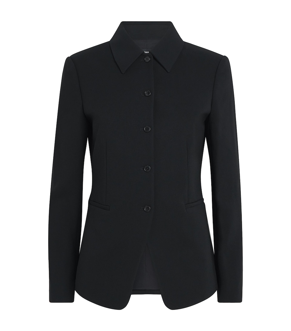 Theory Womens Cutaway Blazer Black