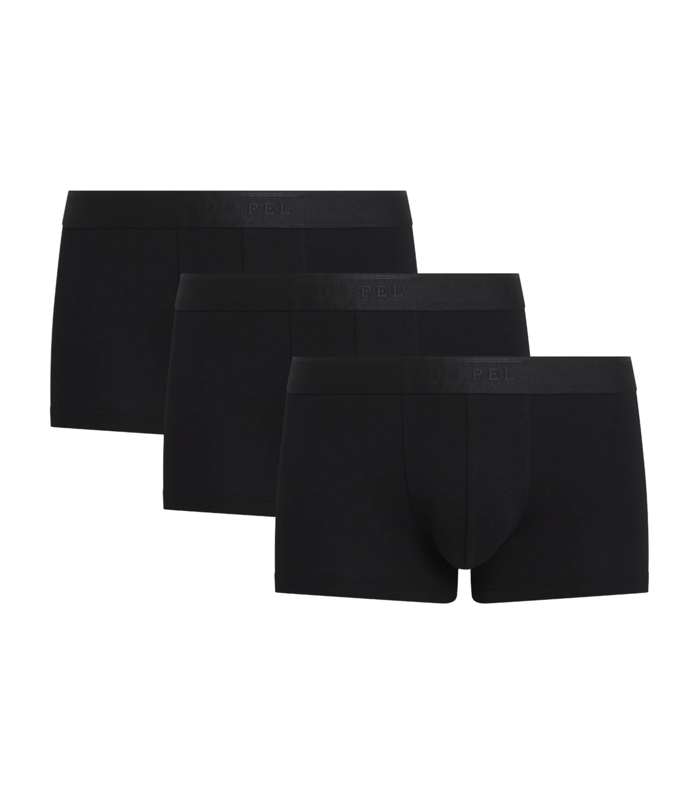 Sunspel Mens Stretch-Cotton Trunks (Pack of 3) Bkaa