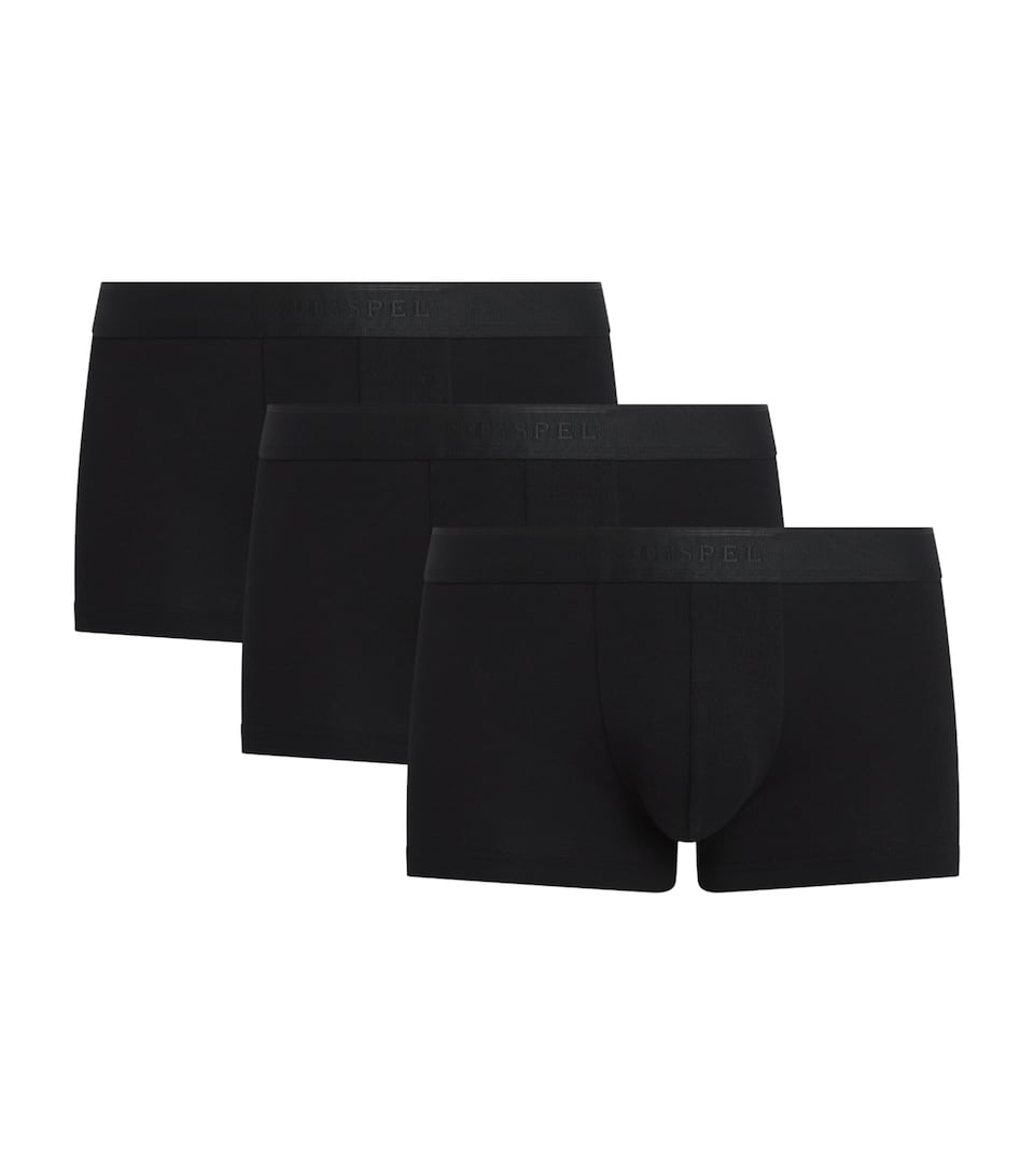 Sunspel Mens Stretch-Cotton Trunks (Pack of 3) Bkaa