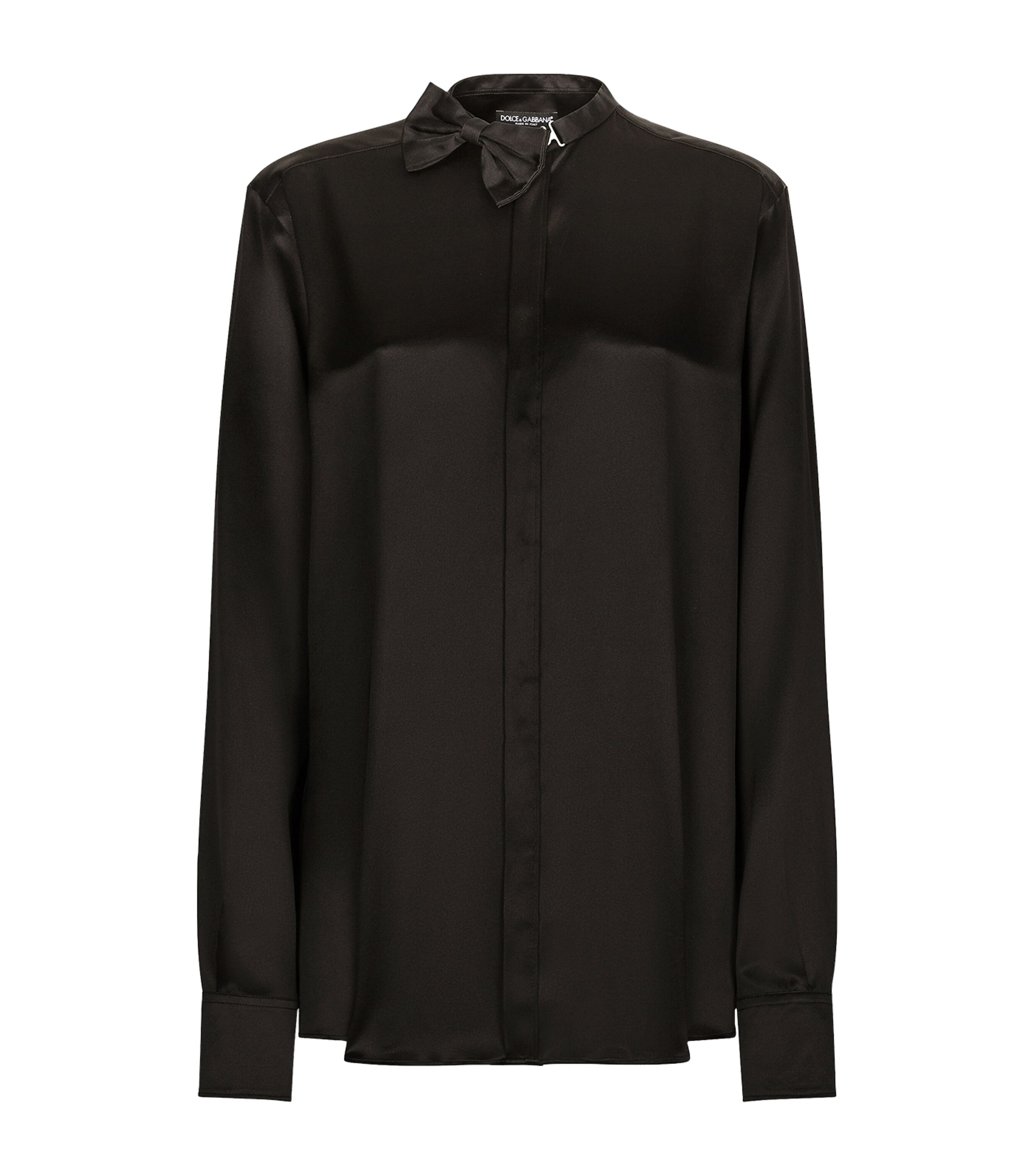 Silk Bow Tie-Detail Blouse