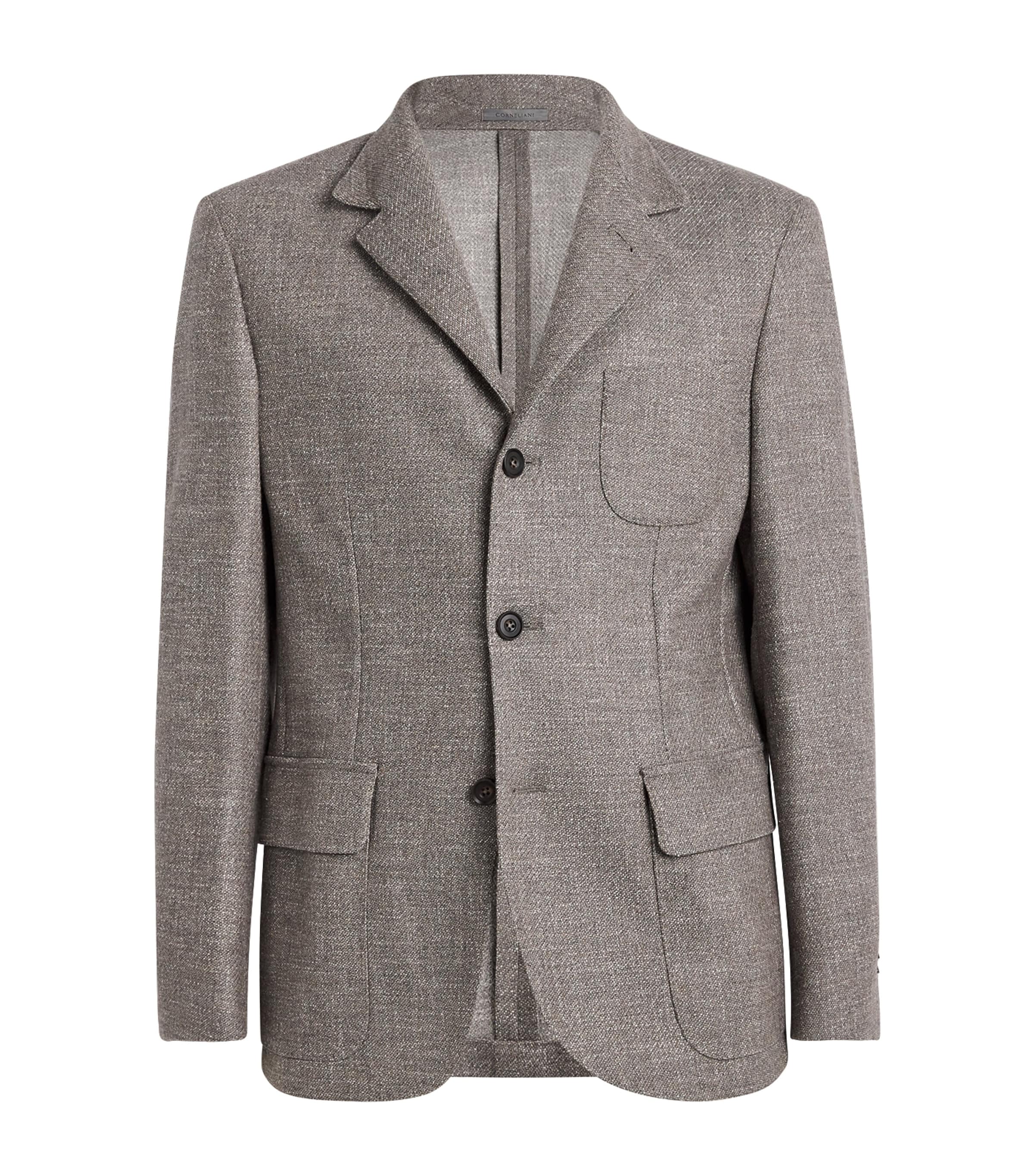 Virgin Wool-Silk-Blend Blazer