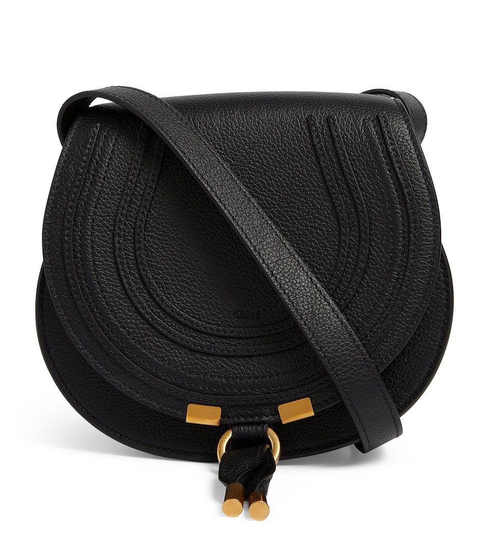 Small Leather Marcie Saddle Bag