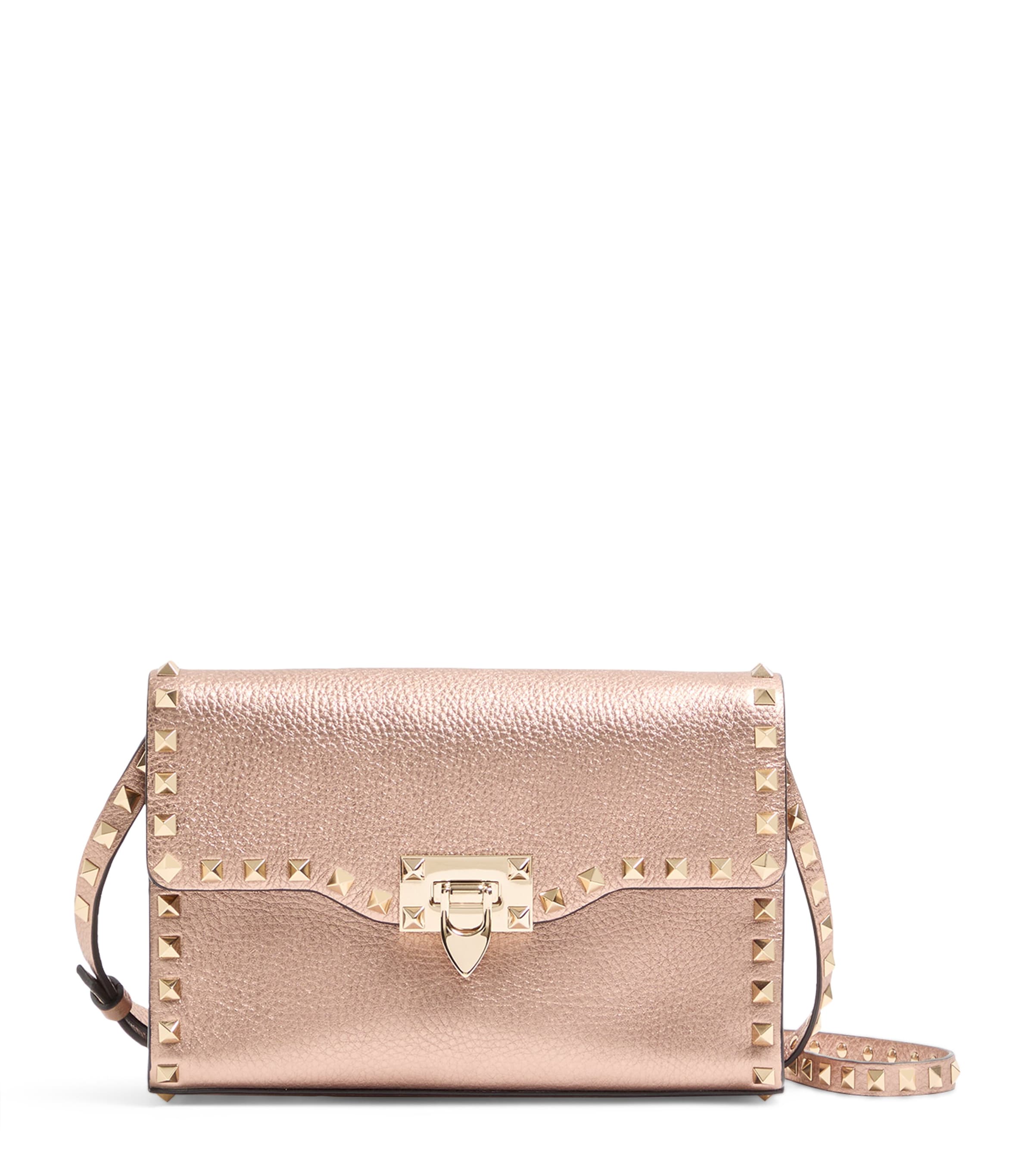 Small Leather Rockstud Shoulder Bag