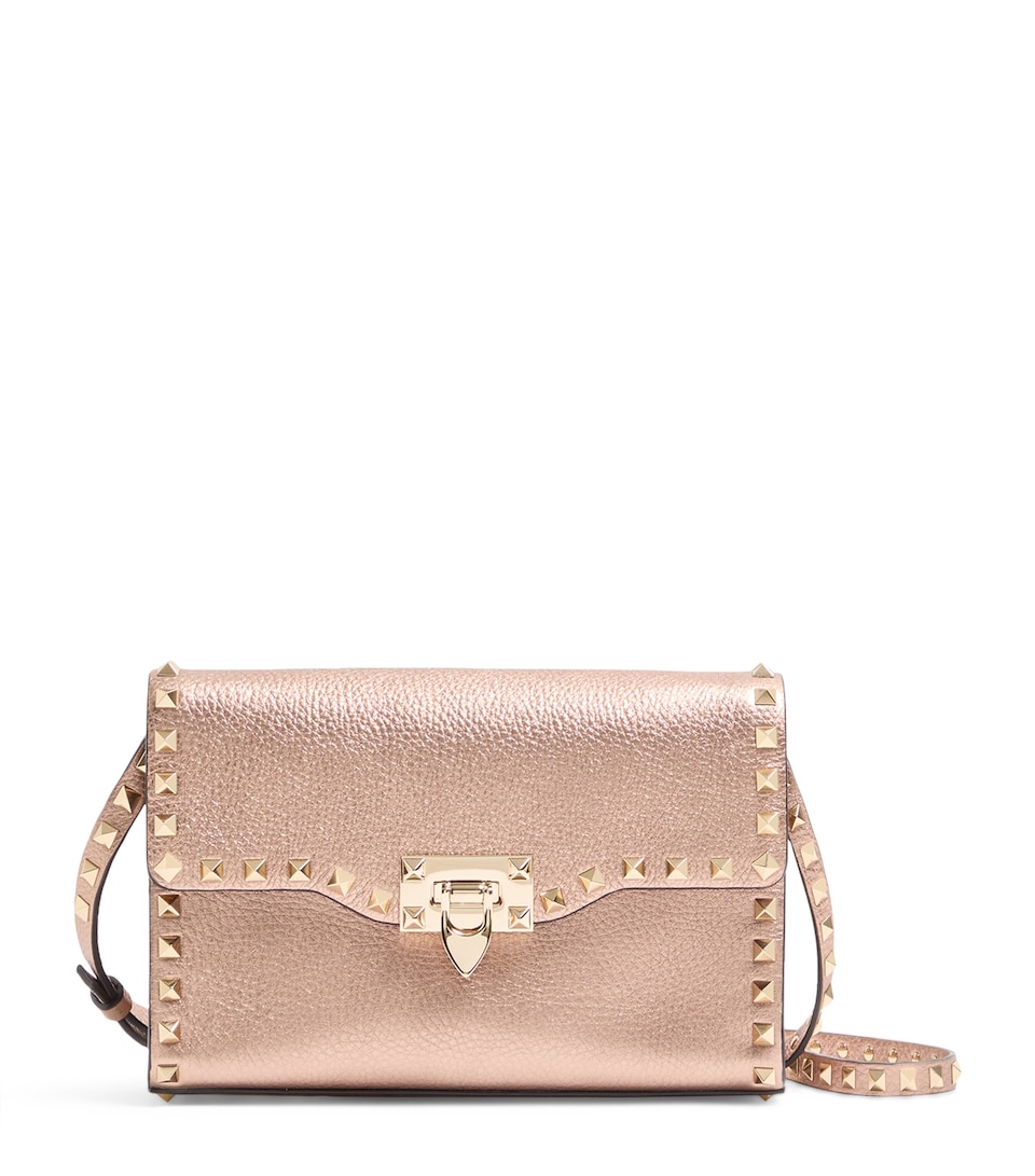Small Leather Rockstud Shoulder Bag