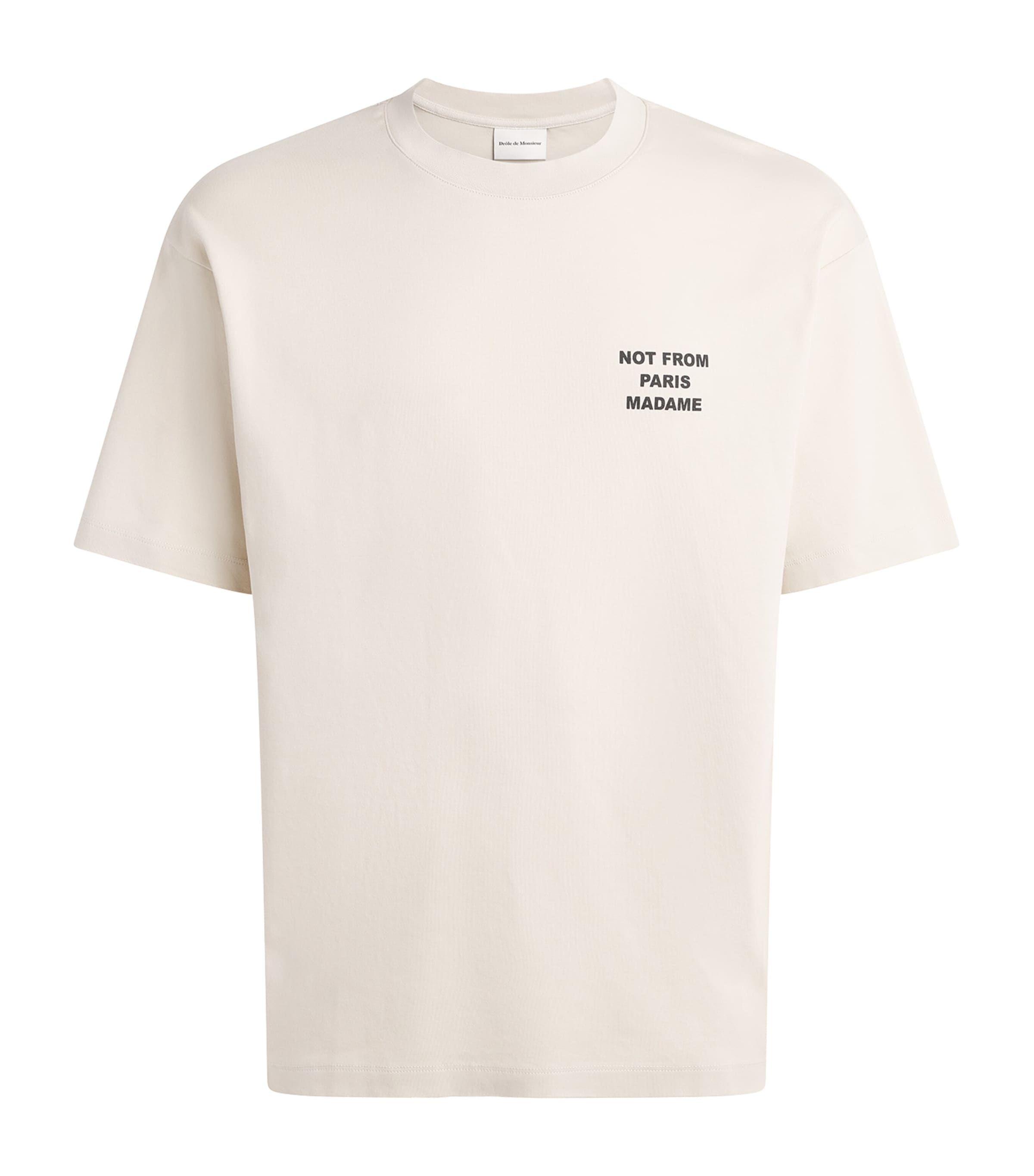 Drôle de Monsieur Mens Cotton Slogan T-Shirt Mastic
