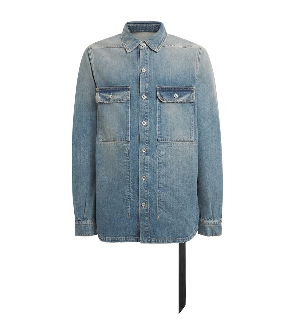 Distressed Denim Overshirt