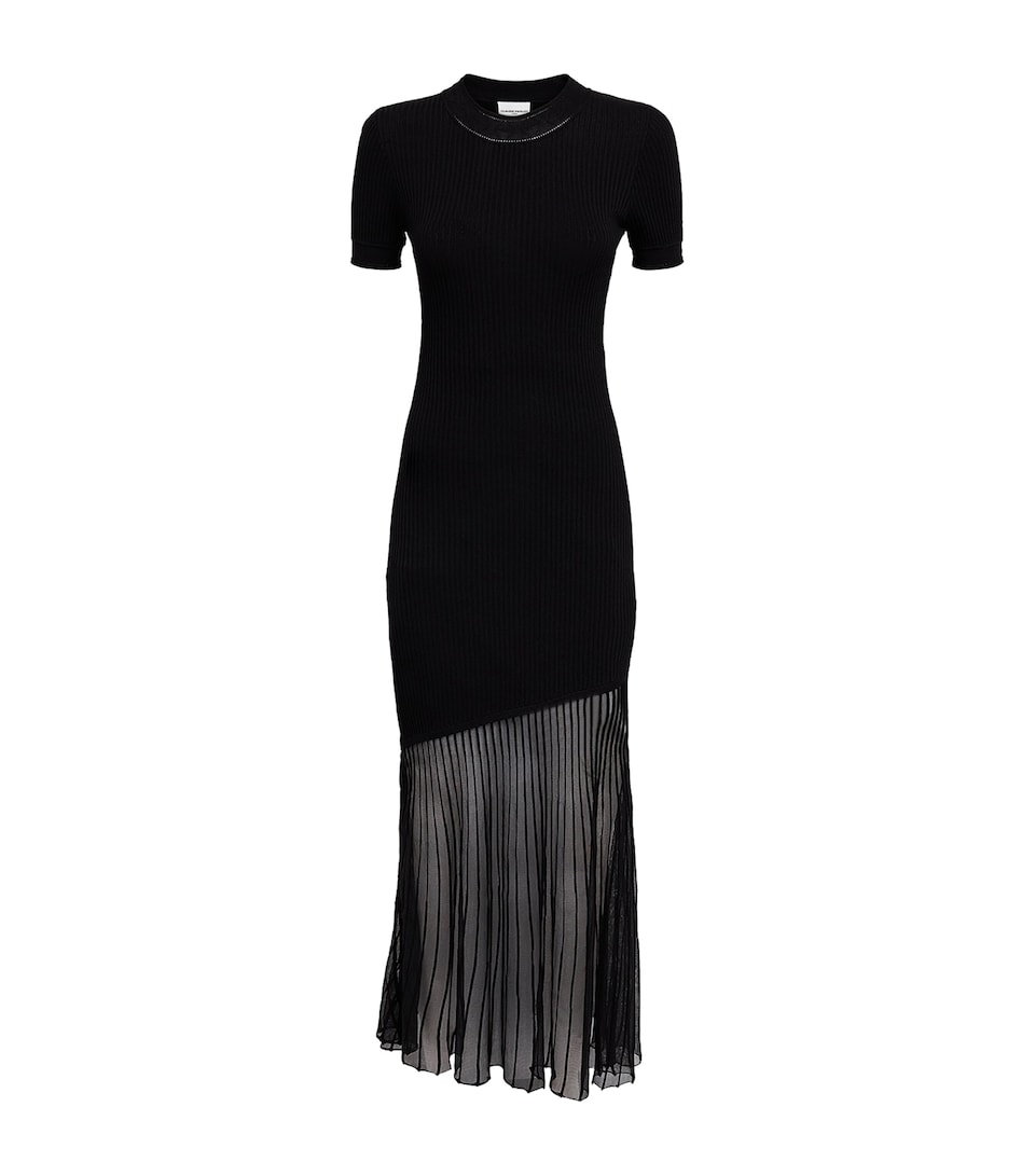 Claudie Pierlot Womens Knitted Midi Dress Black