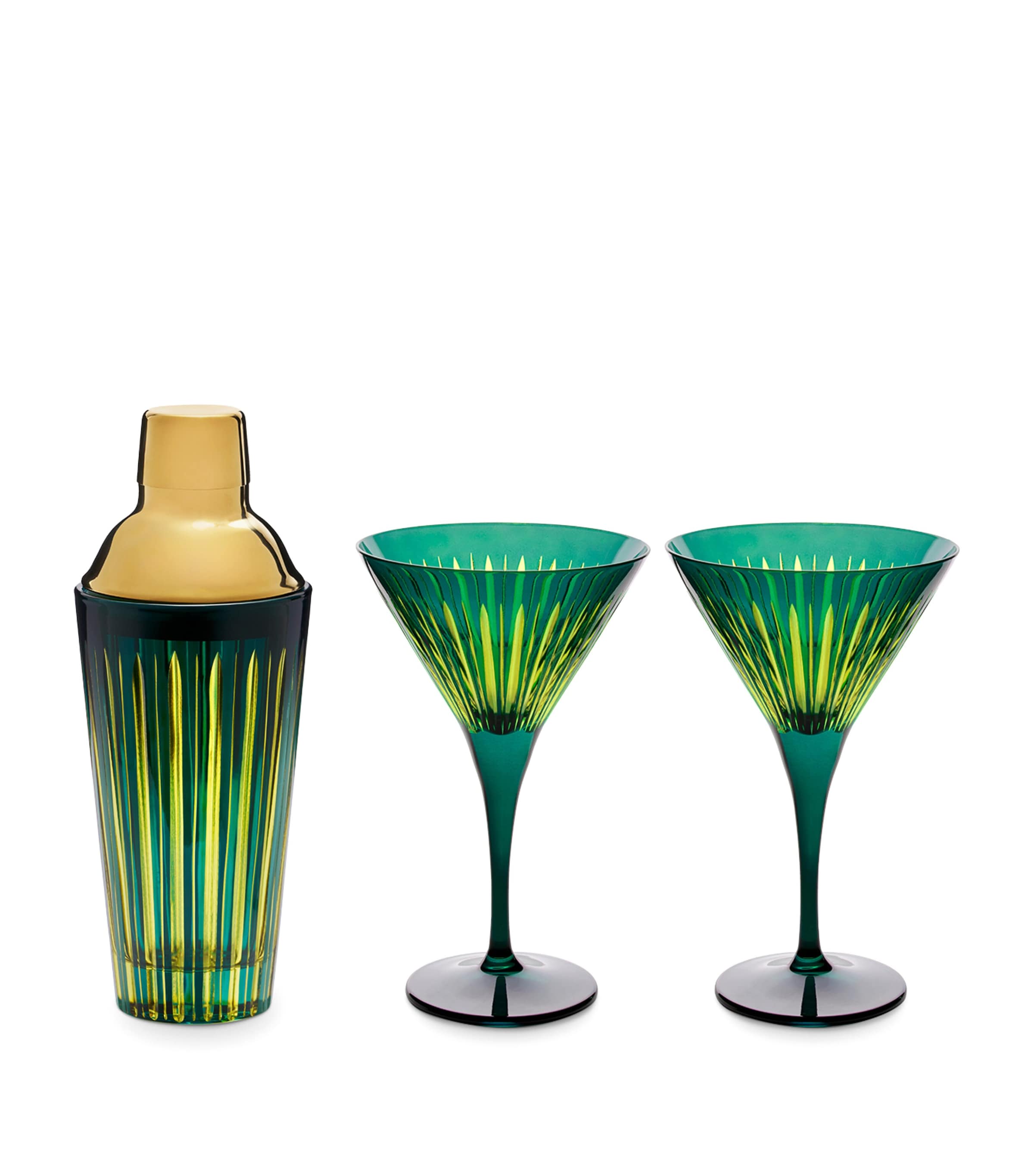 L'Objet Prism Cocktail Set Green
