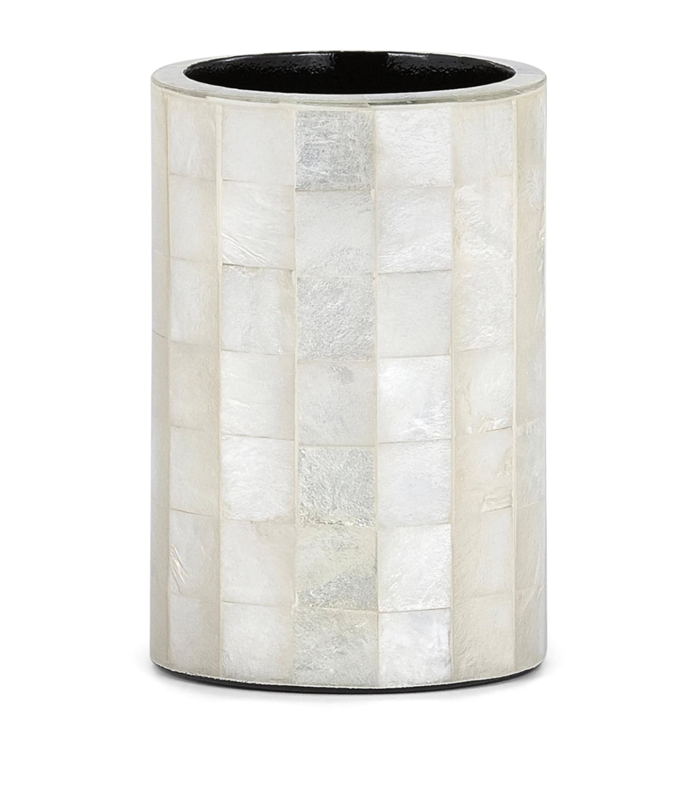 Labrazel Capiz Blanc Brush Holder White