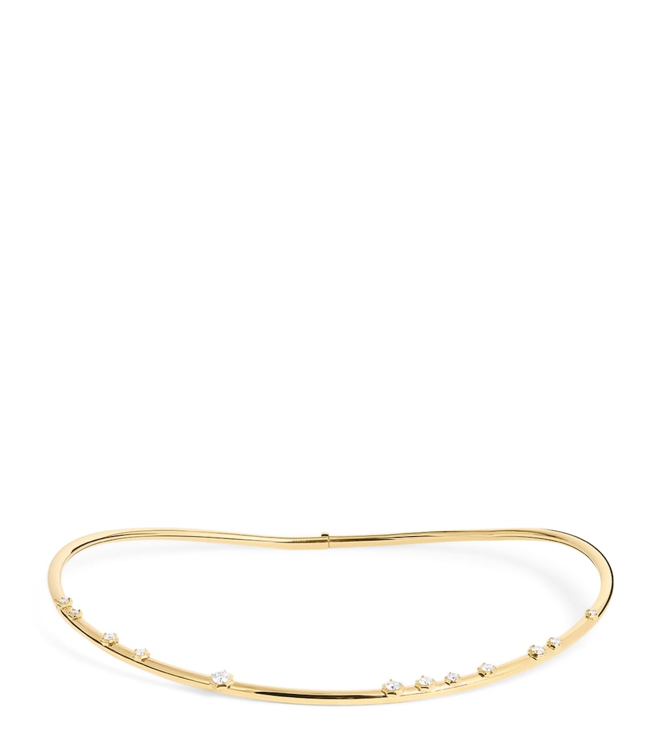 Yellow Gold and Diamond Constellation Plié Choker