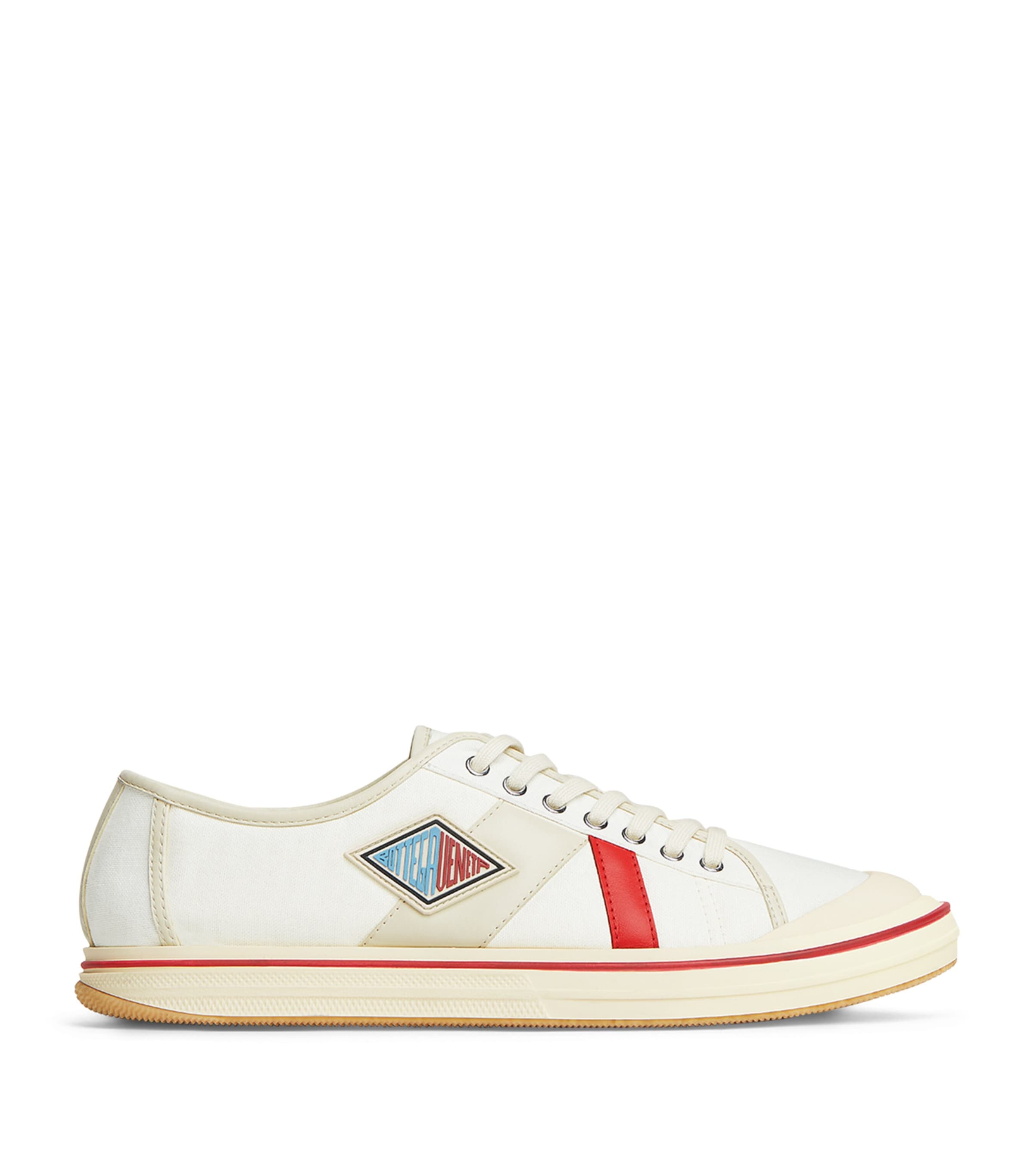 Canvas Leather-Trim Eliot Low-Top Sneakers