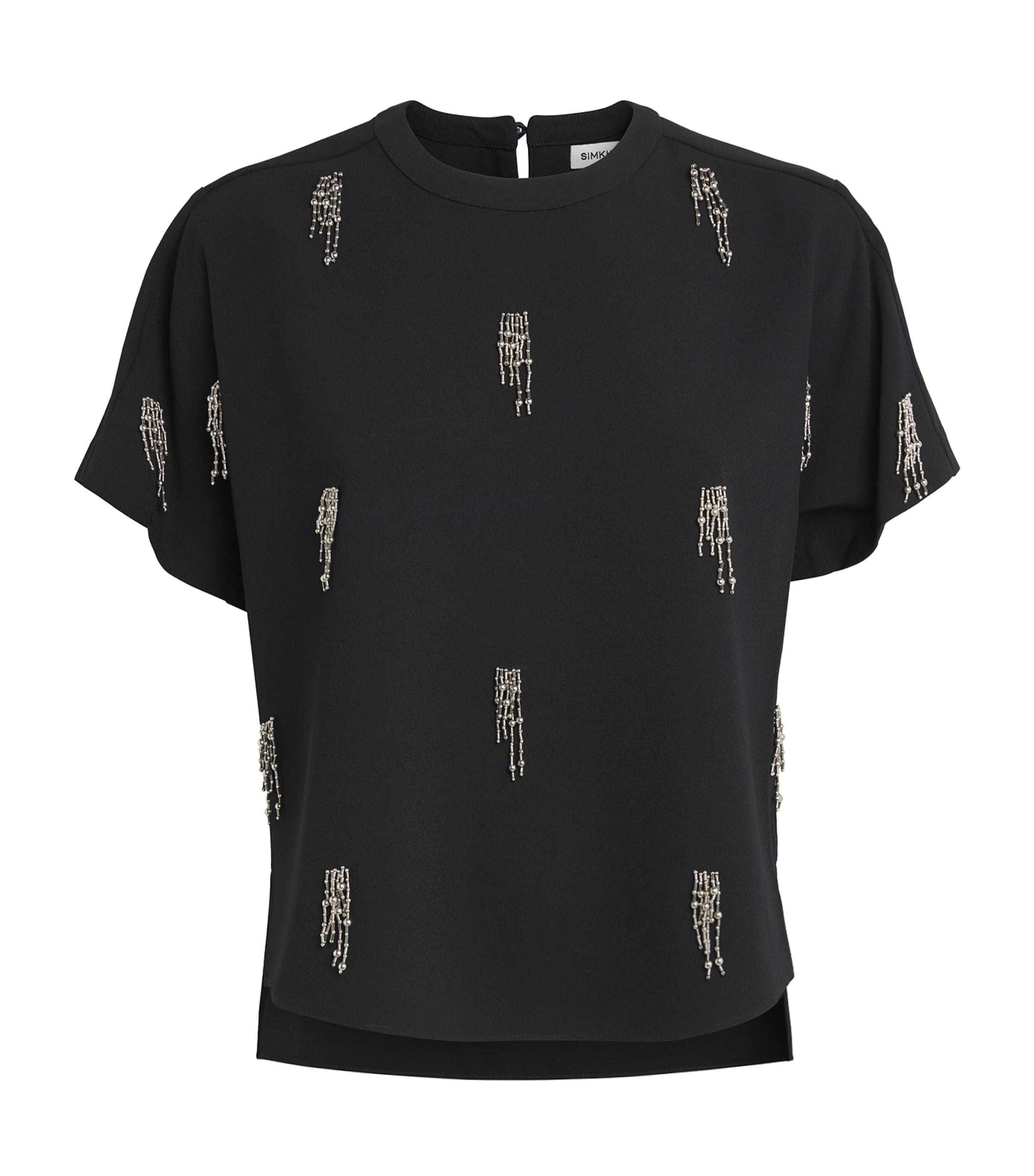 Crepe Abelia Embellished T-Shirt