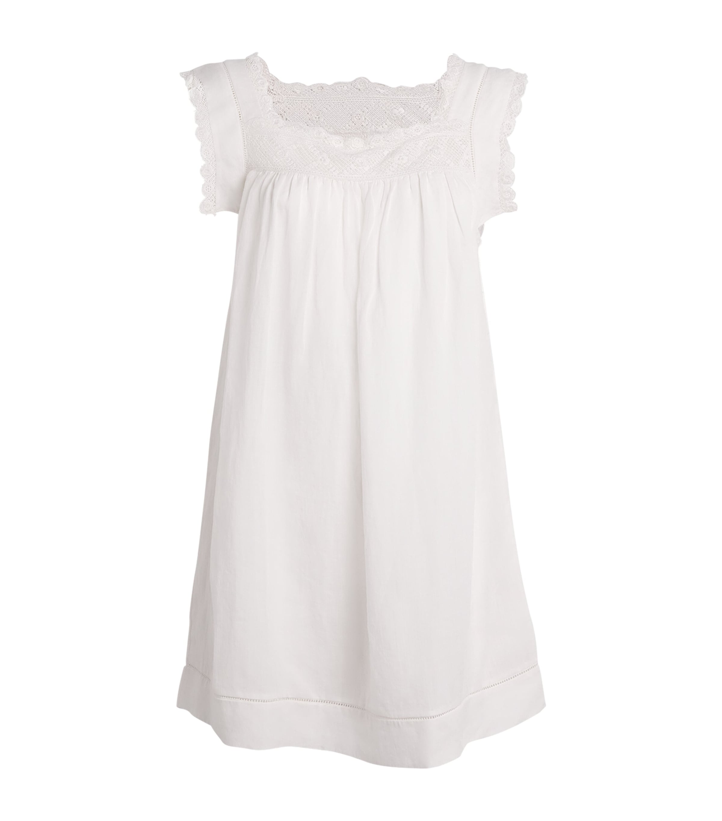 DÔEN Womens Organic Cotton Almadia Mini Dress Salt