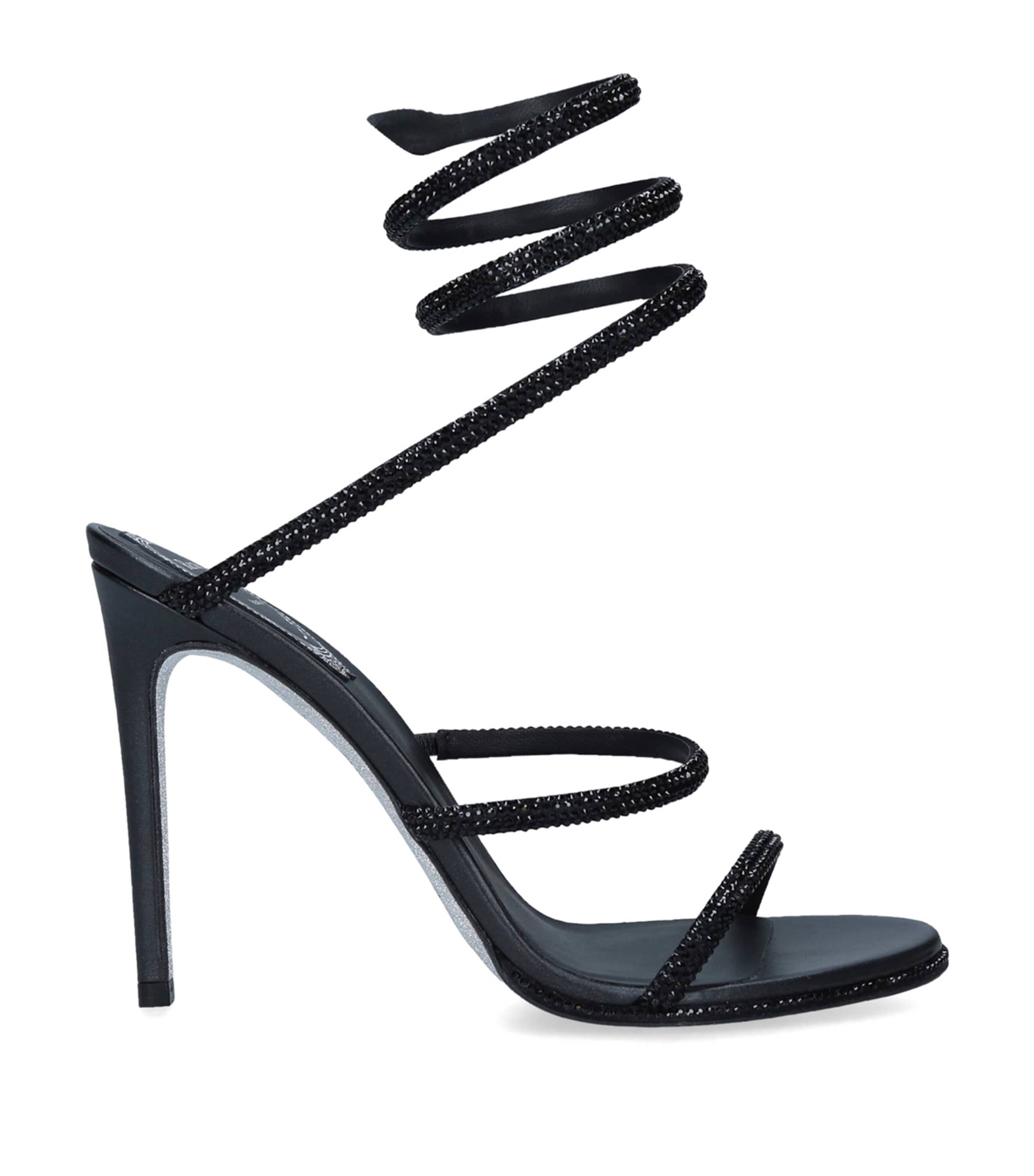 René Caovilla Embellished Cleo Sandals 105 Black
