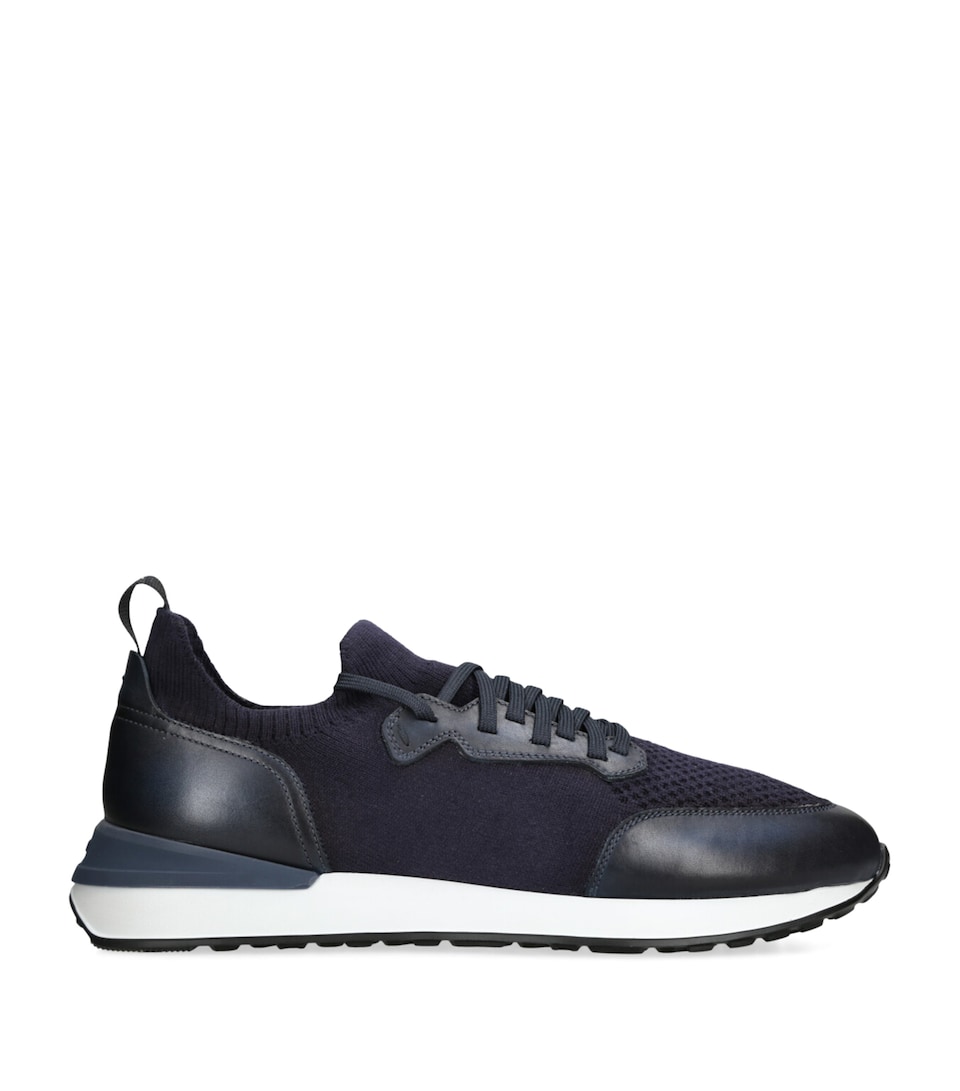 Leather-Trim Grafton Sneakers