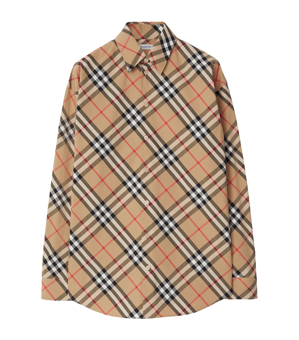 Cotton Check Relaxed Shirt
