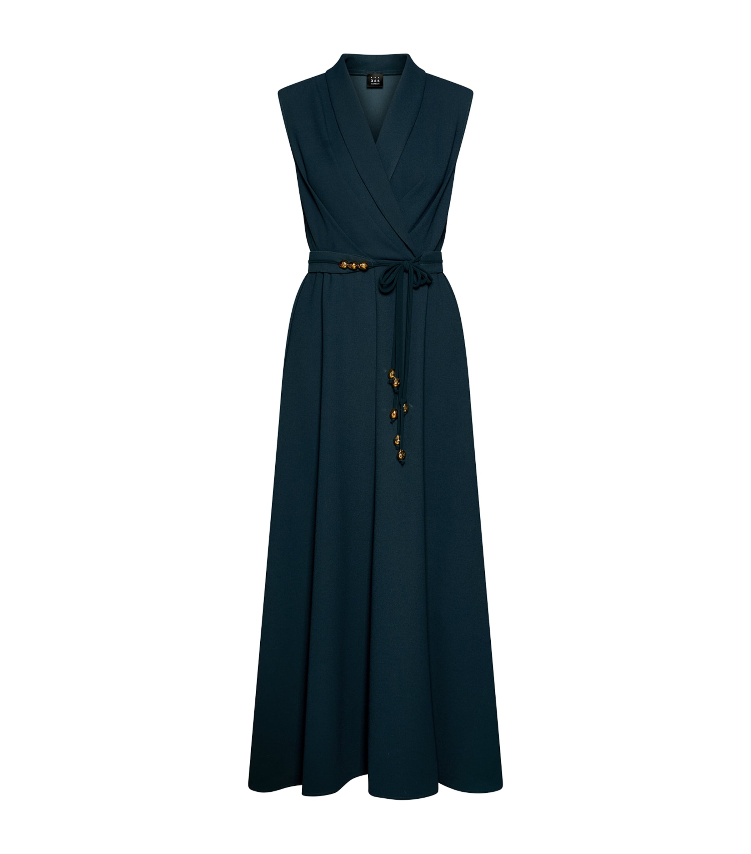 Marella Womens Satin Sleeveless Envers Dress Peacock Blue