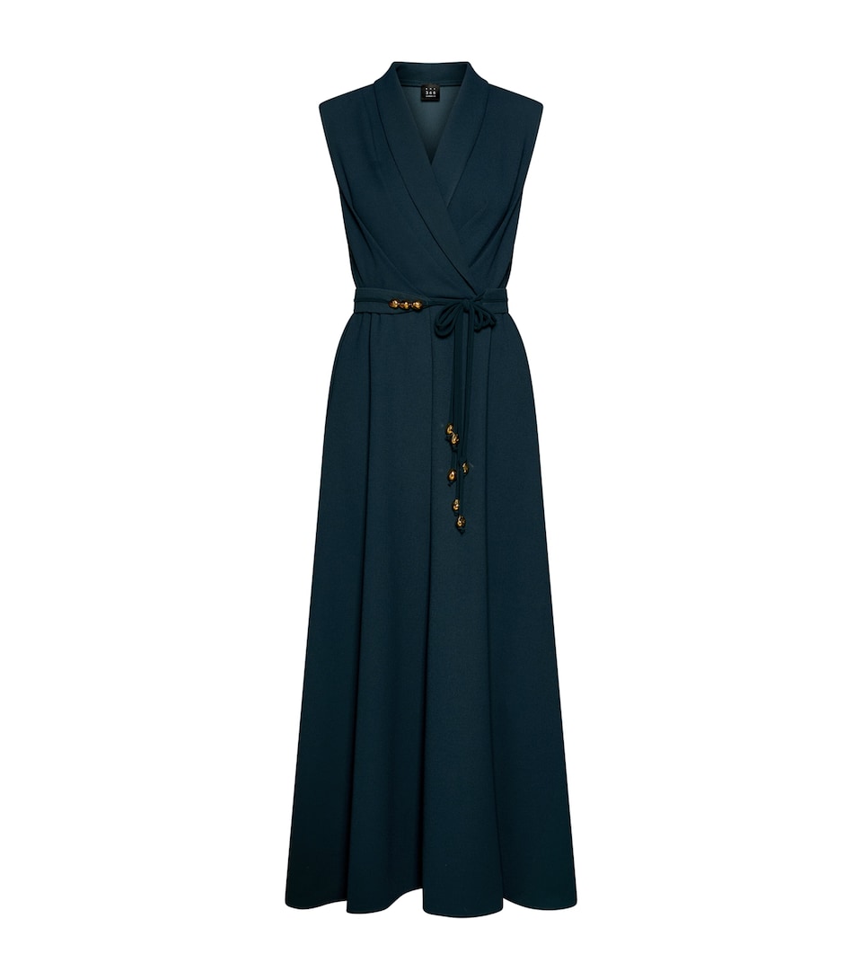 Marella Womens Satin Sleeveless Envers Dress Peacock Blue