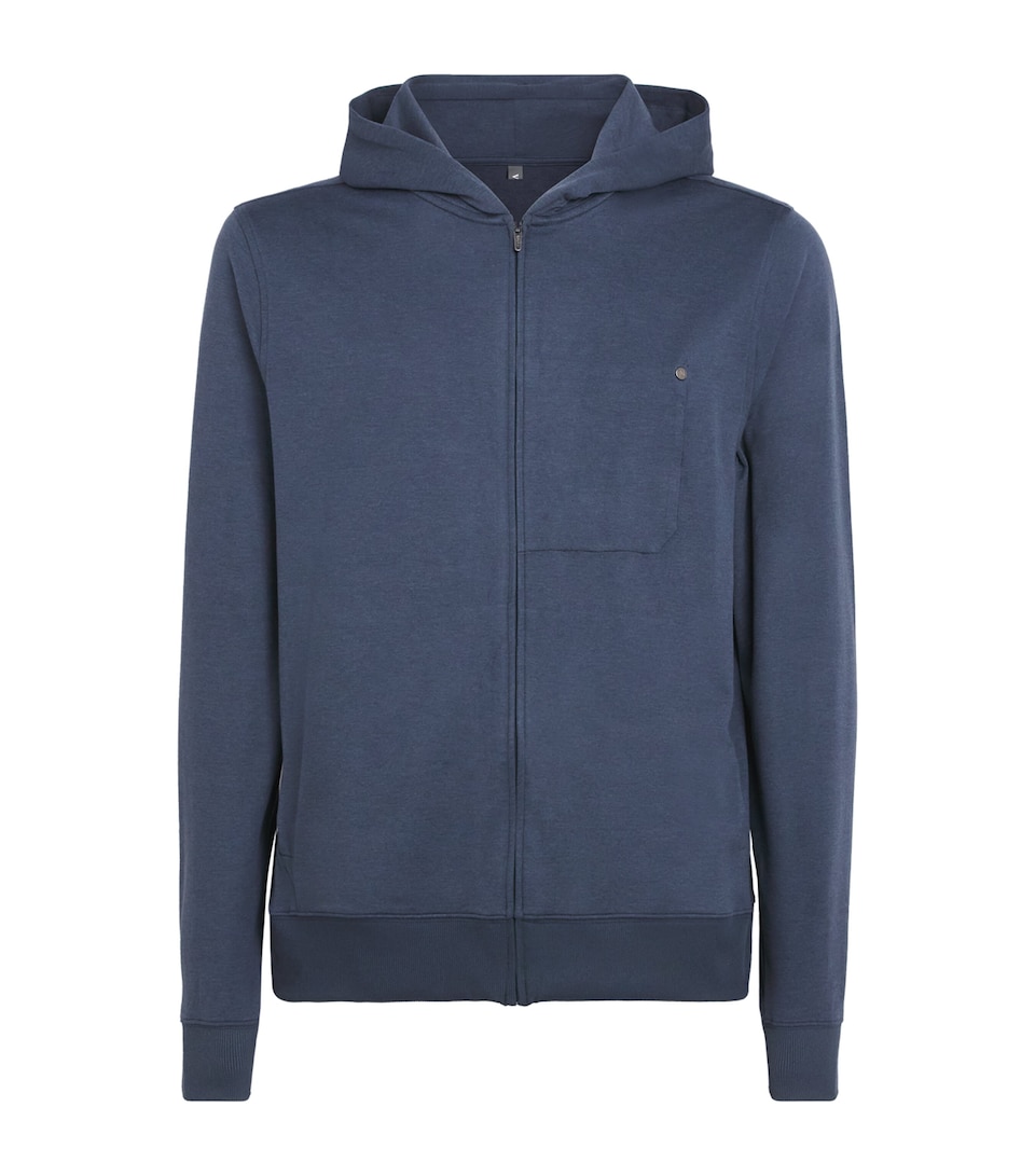 VUORI Mens Zip-Up Ponto Hoodie Haz Azure Heath