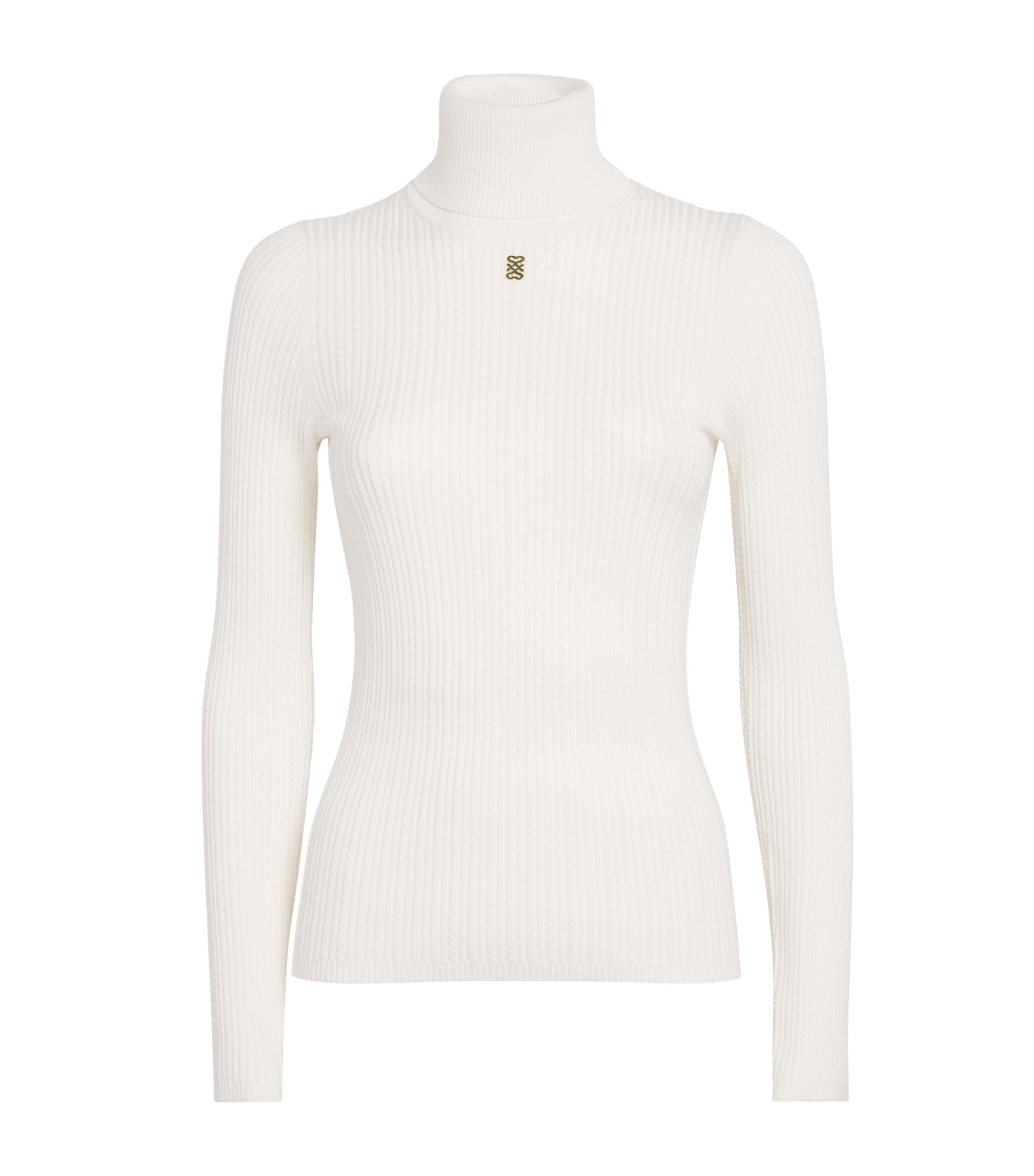 Cable-Knit Rollneck Sweater