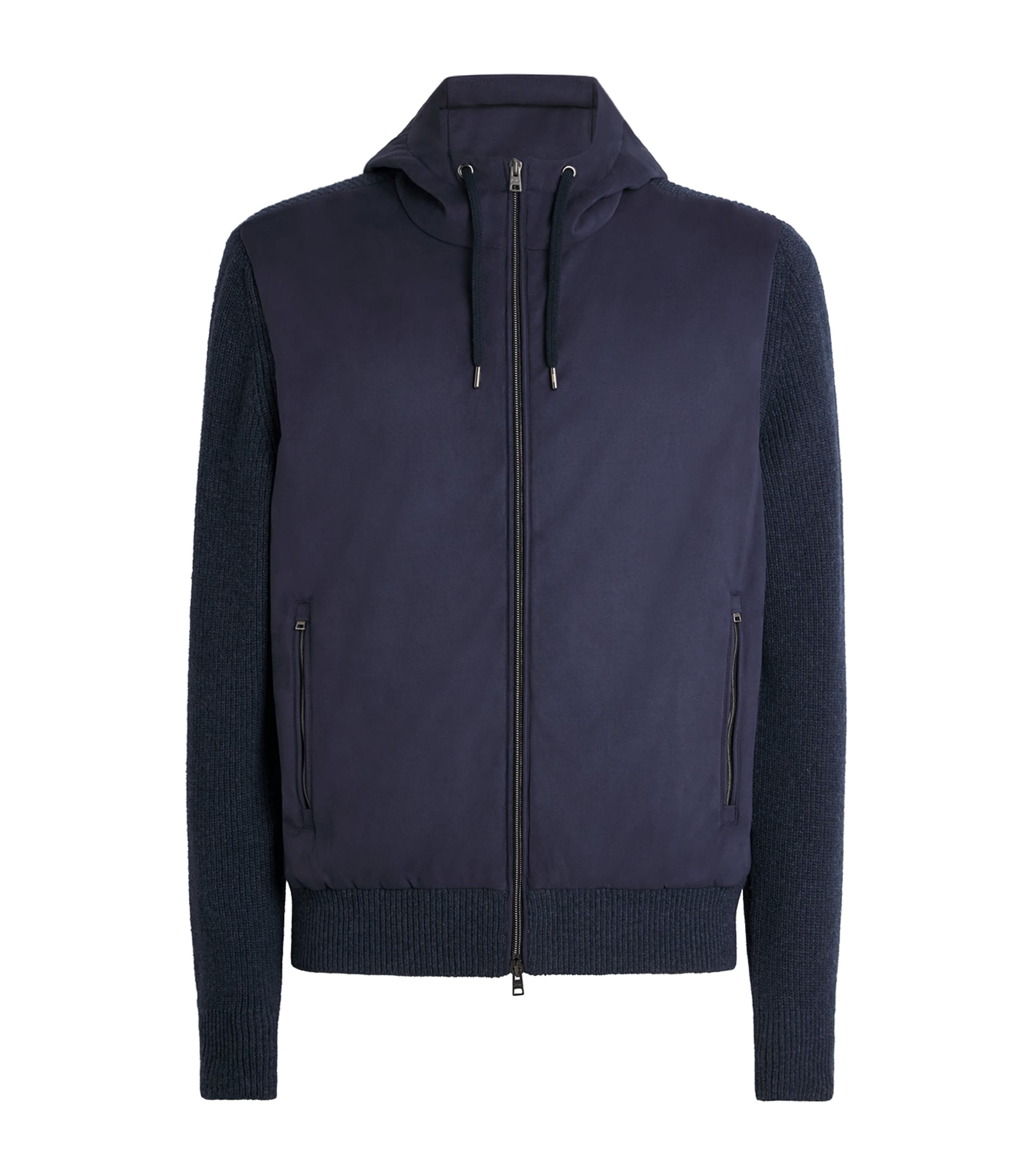 Herno Mens Wool Hybrid Jacket Blu