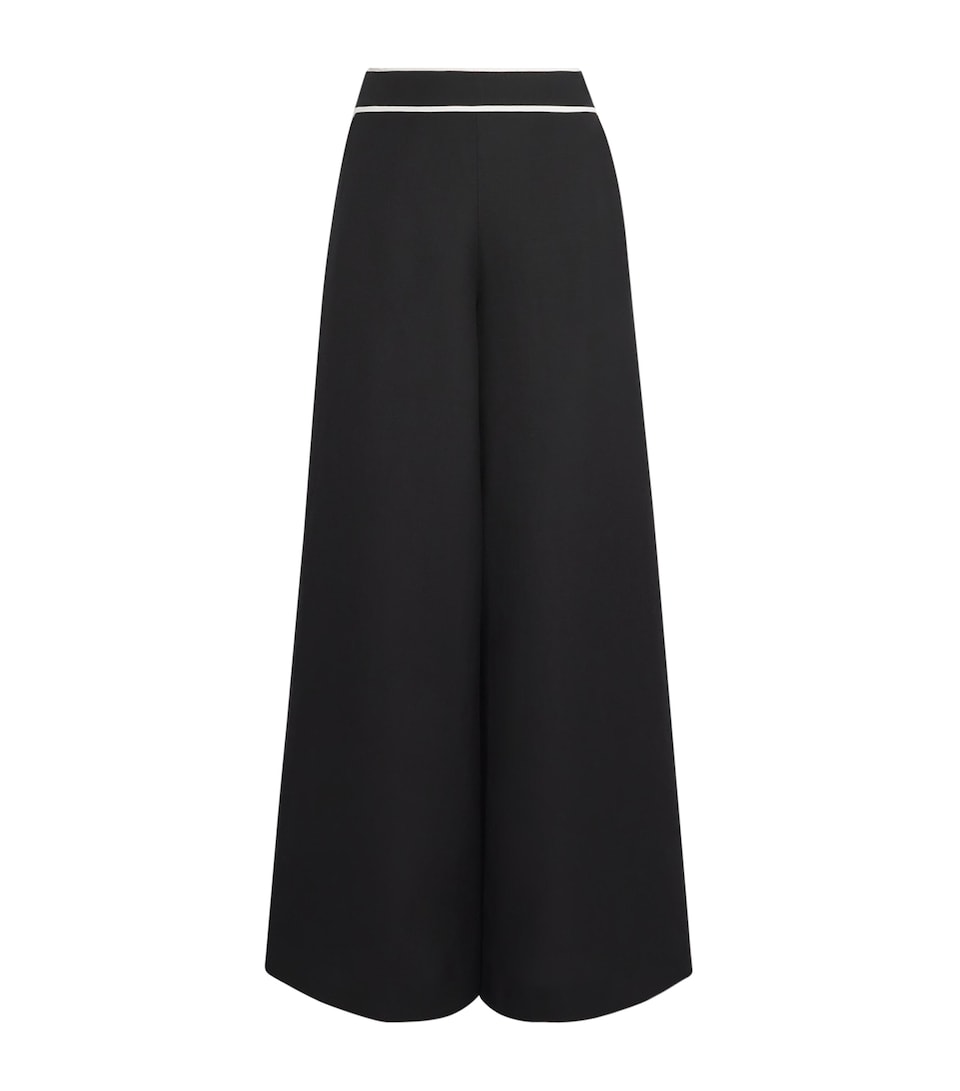 Linen-Blend Heidi Wide-Leg Trousers