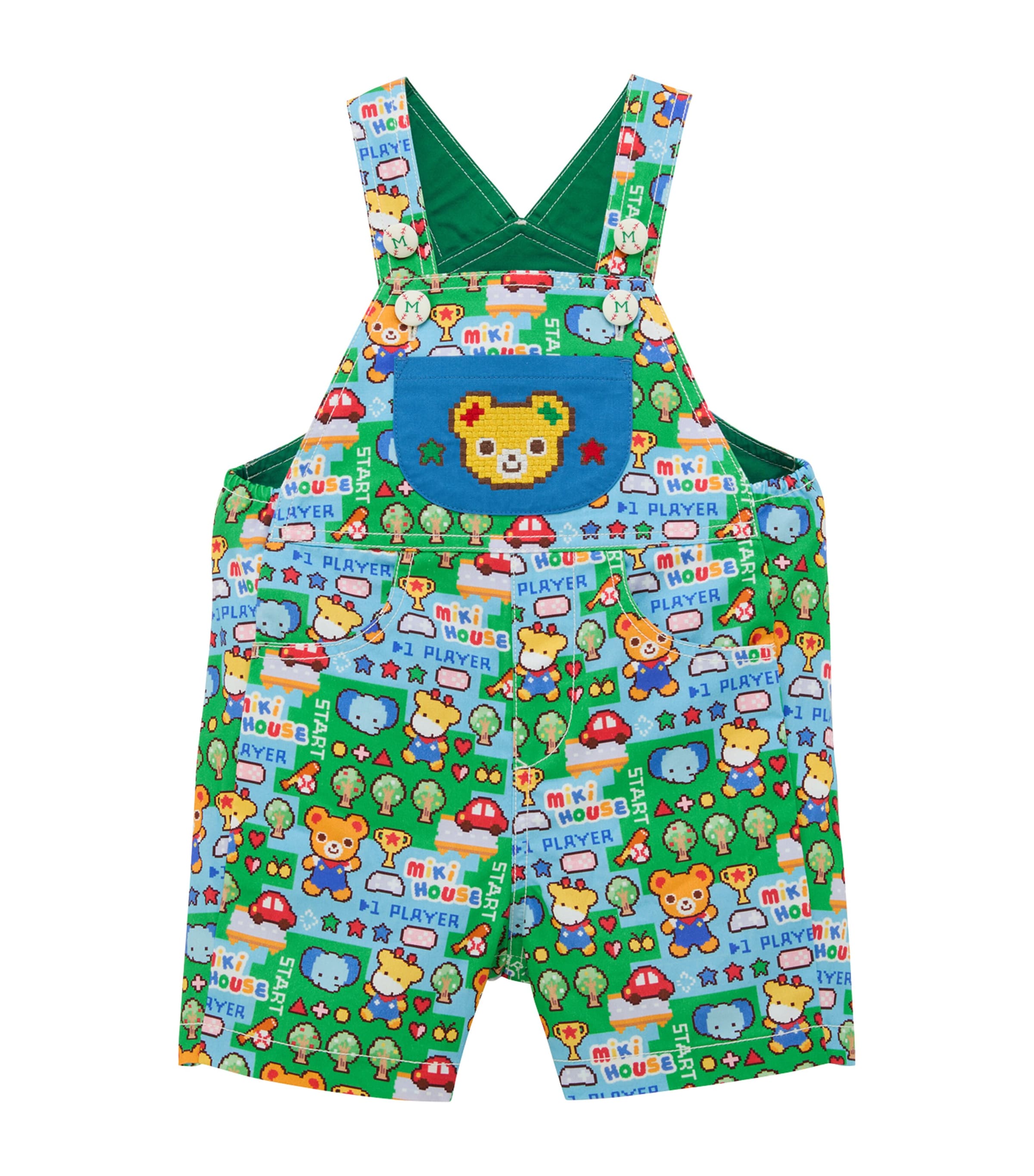 Miki House Pucchi the Bear Dungarees (6-12 Months)