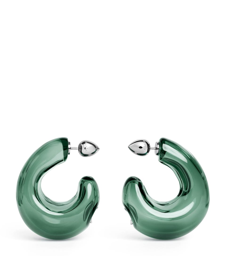 Alaïa Glass Bubble Hoop Earrings Grey
