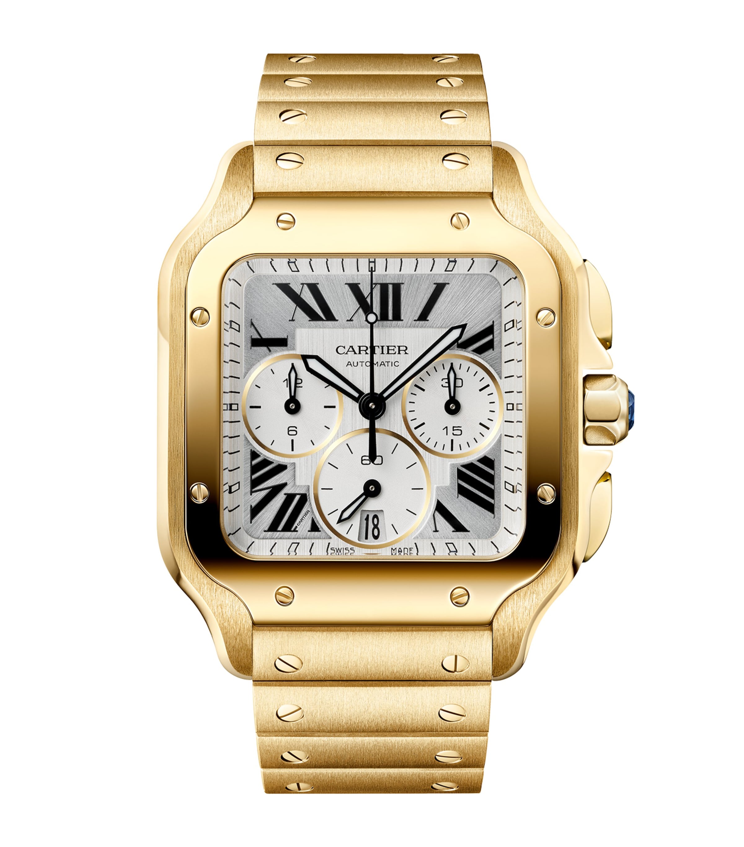 Cartier Large Yellow Gold Santos de Cartier Watch 39.8mm Yellow Gold