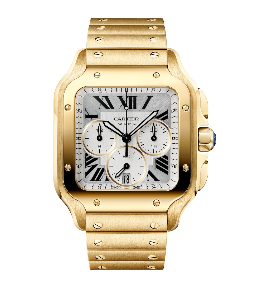 Cartier Large Yellow Gold Santos de Cartier Watch 39.8mm Yellow Gold