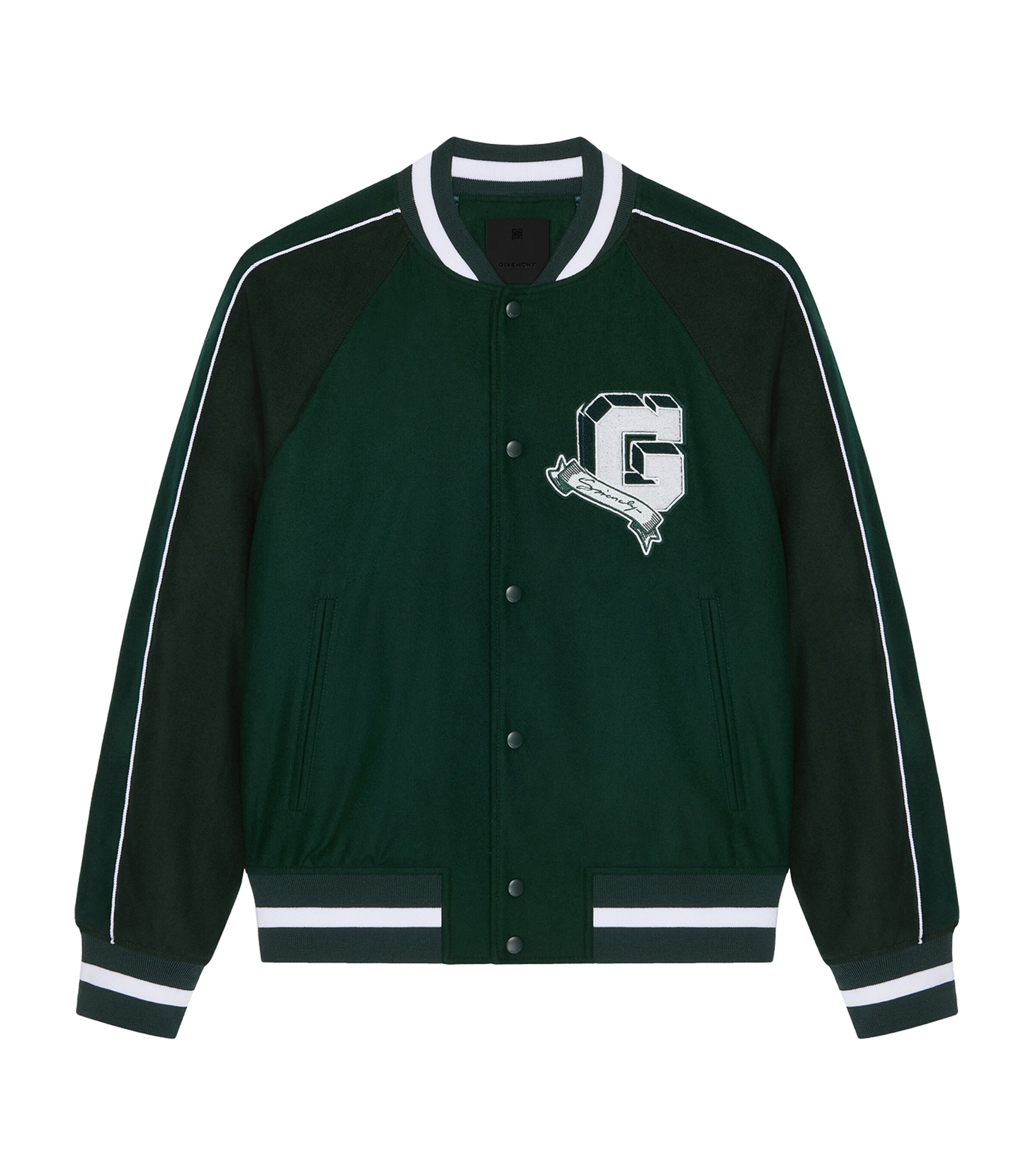 Givenchy Leather-Sleeve 4G Varsity Jacket | Harrods US