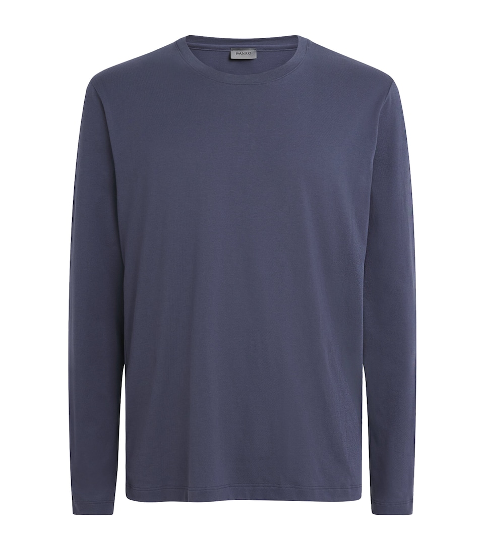 Hanro Mens Cotton Night & Day T-Shirt Stormy Gre