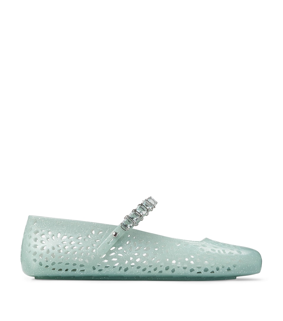 Jimmy Choo The Jelly Ballet Flats Light Verde/silver M