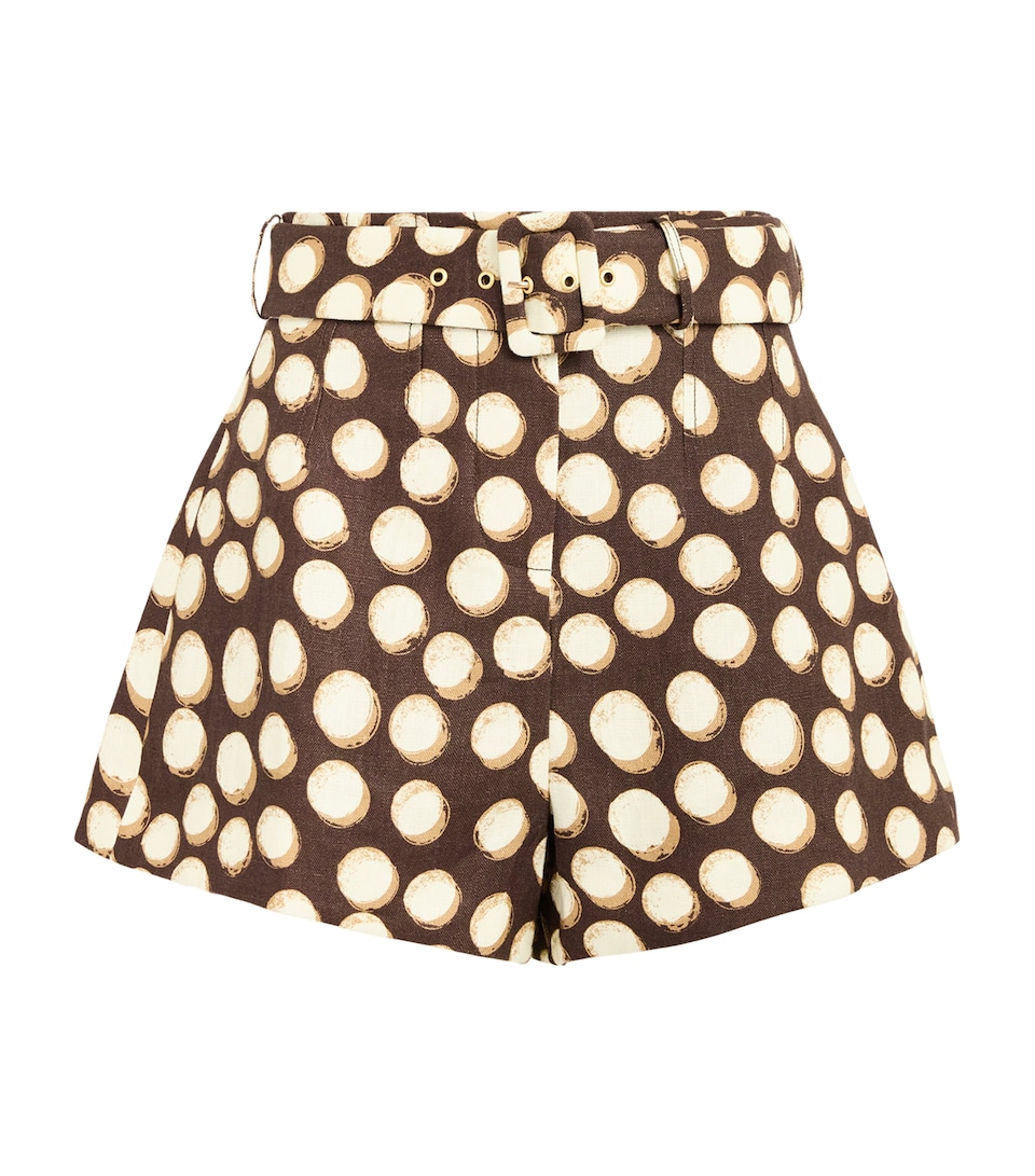 ALEMAIS Womens Linen Paula Shorts Chocolate
